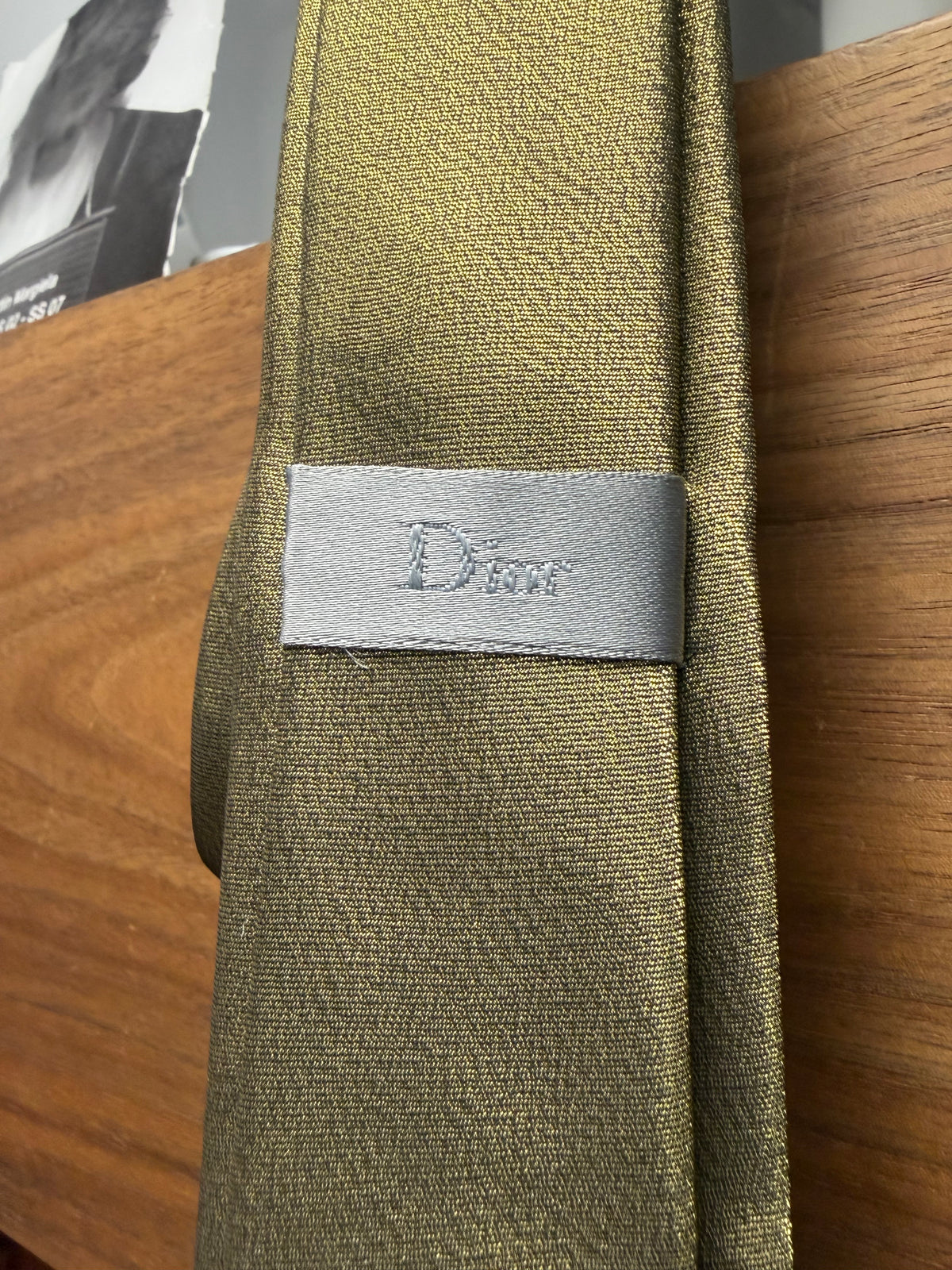 Dior Homme Gold Silk ‘Skinny Cut’ Tie