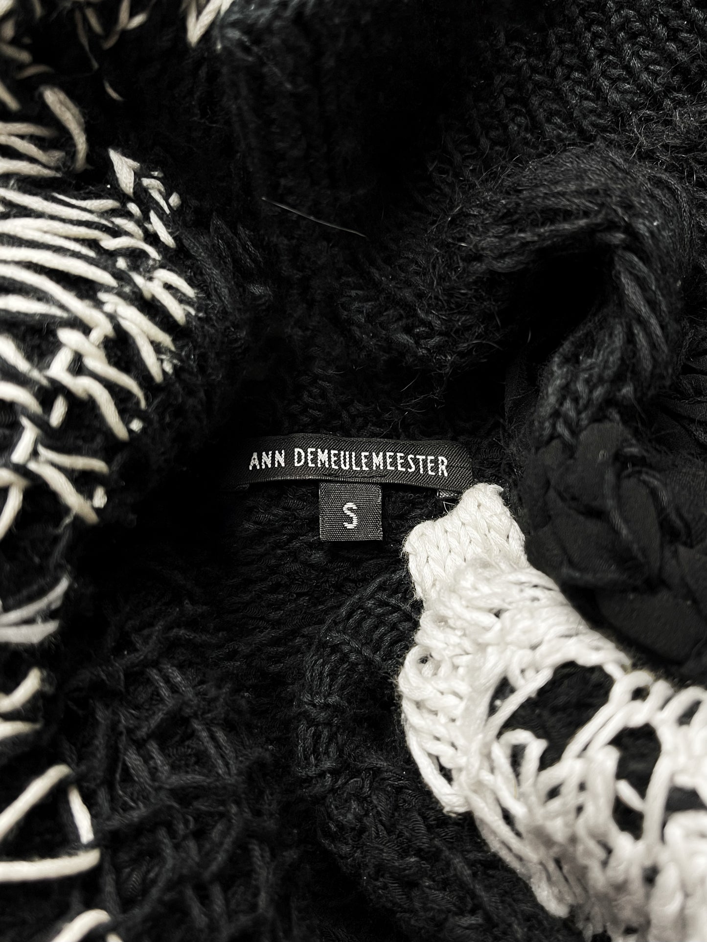 Ann Demeulemeester Loose Gauge Ribbon Striped Sweater