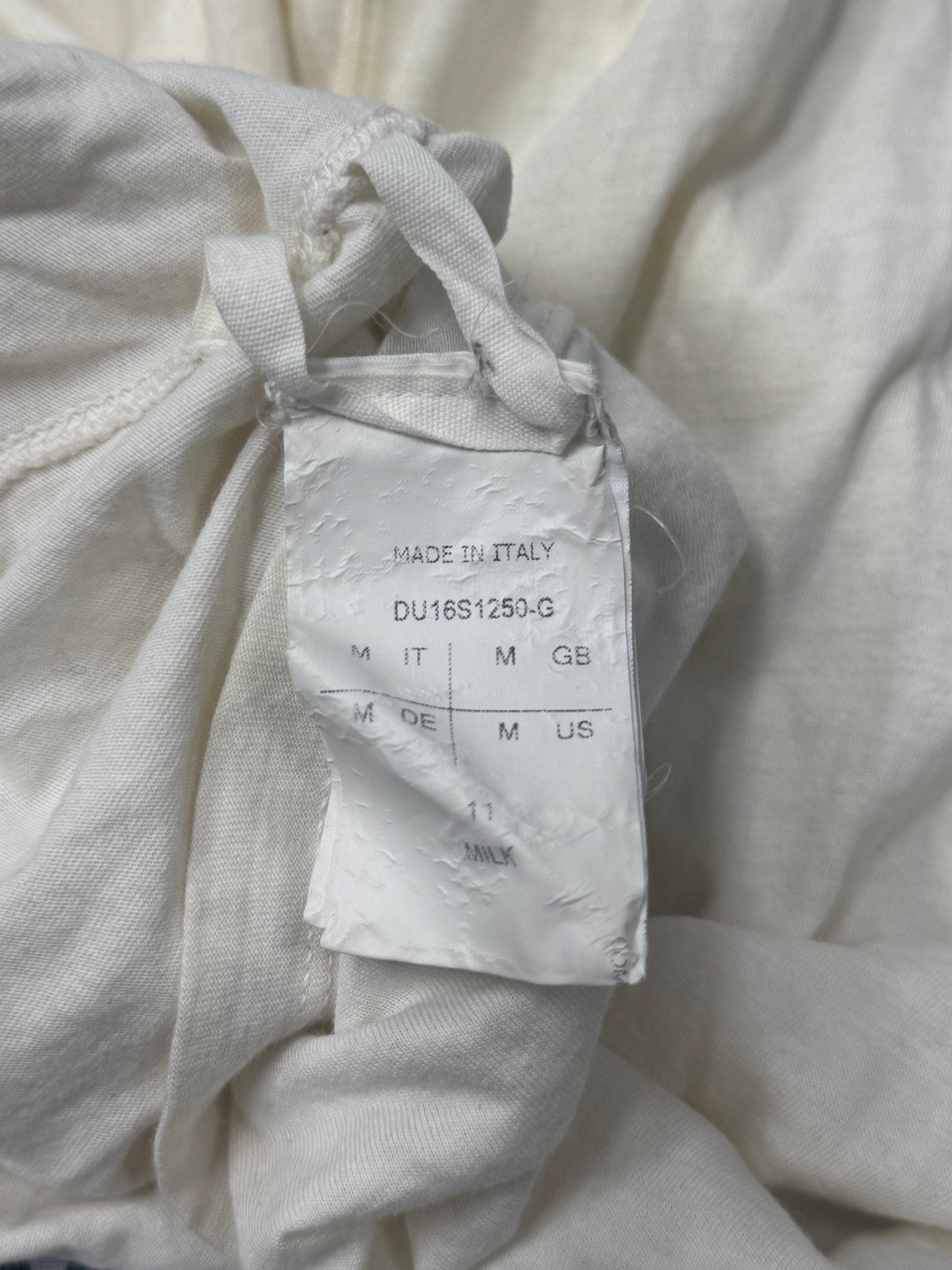 SS2016 Rick Owens ‘Milk’ White Level T-Shirt
