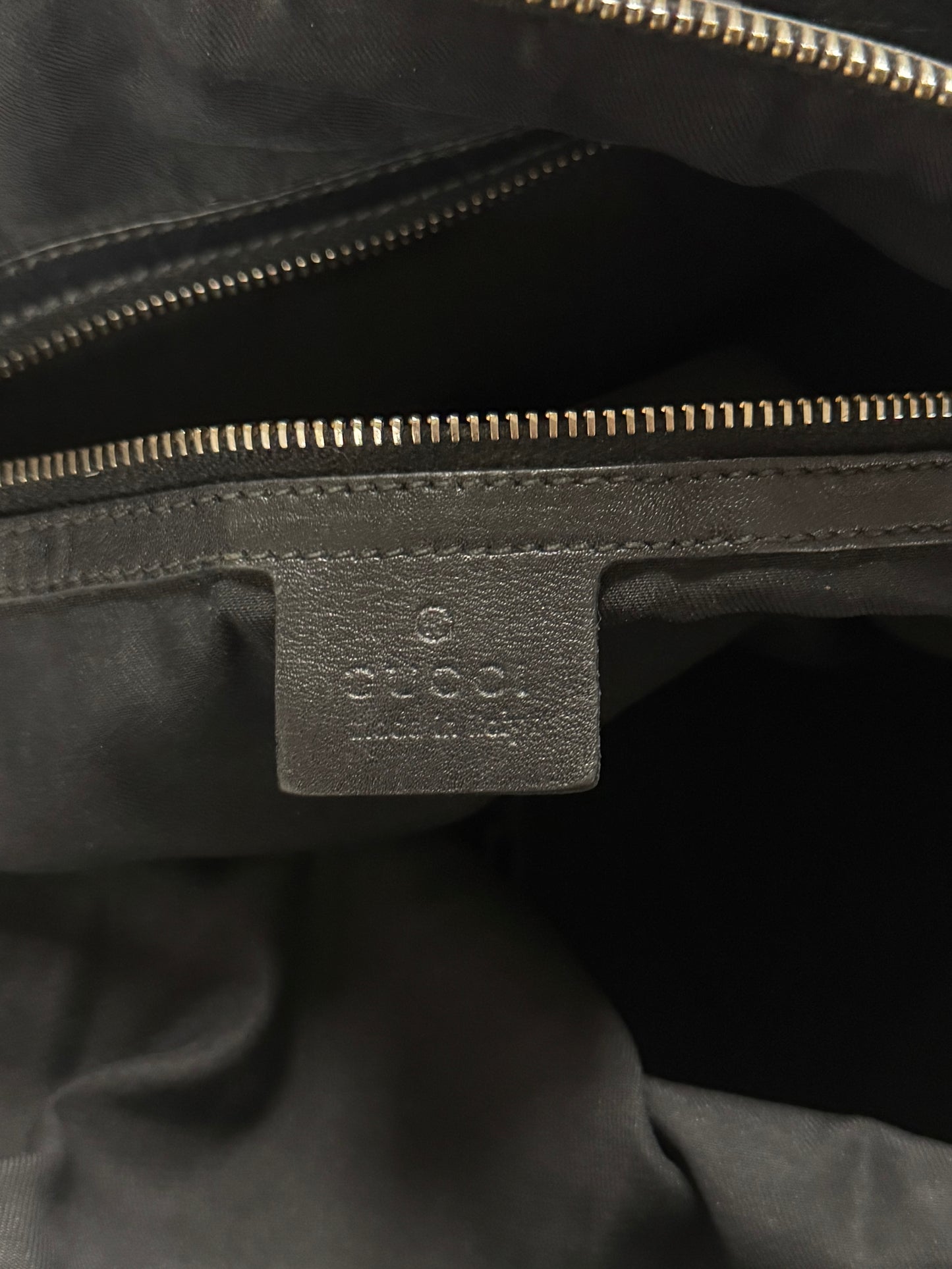 2000s Gucci ‘Sabrina’ Black Calfskin Leather Boston Bag