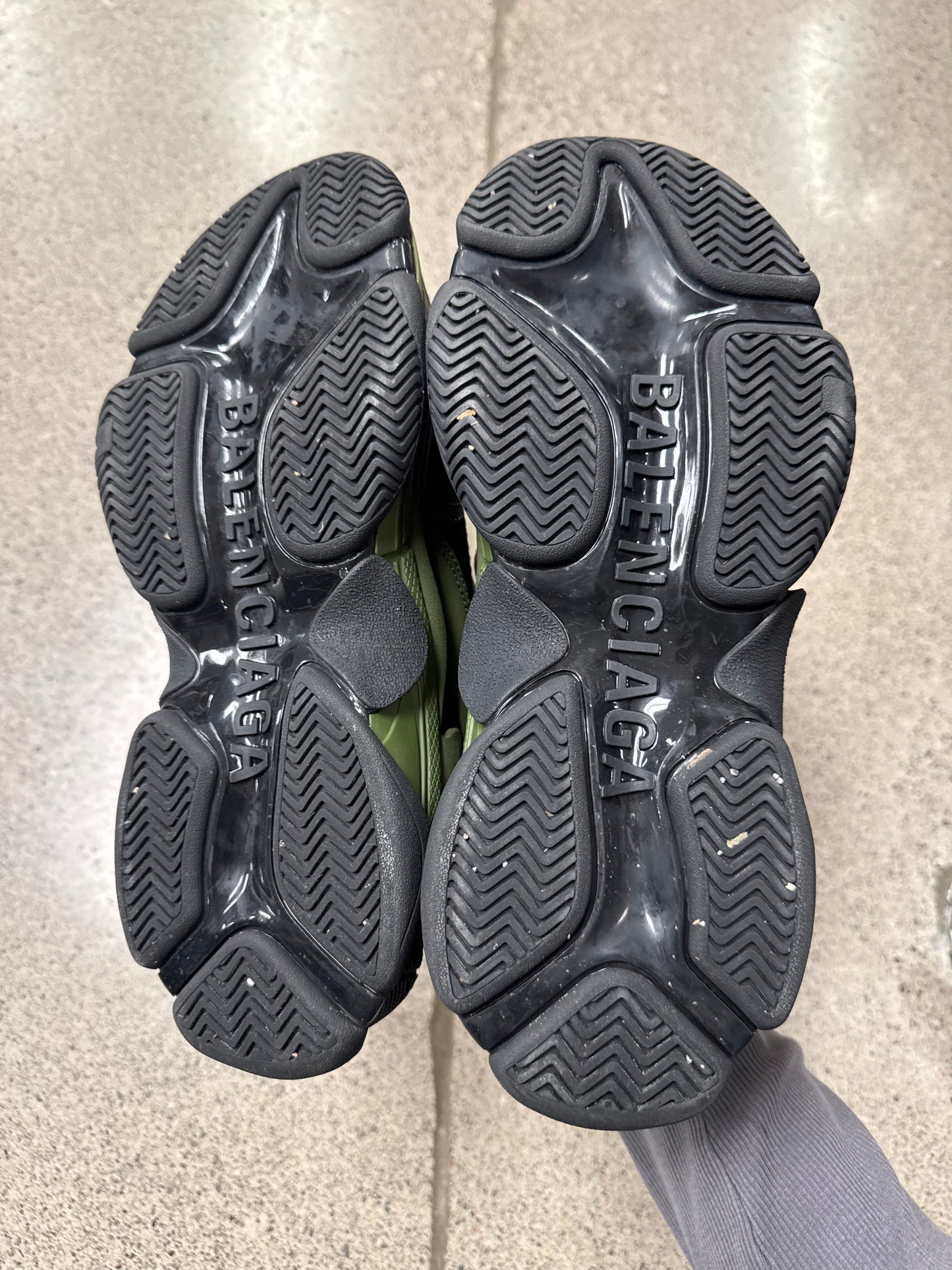 Balenciaga Triple S ‘Black Khaki’ Low Top Sneakers