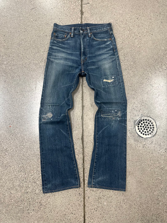 Kapital Sashiko Repaired Flared Bootcut Denim