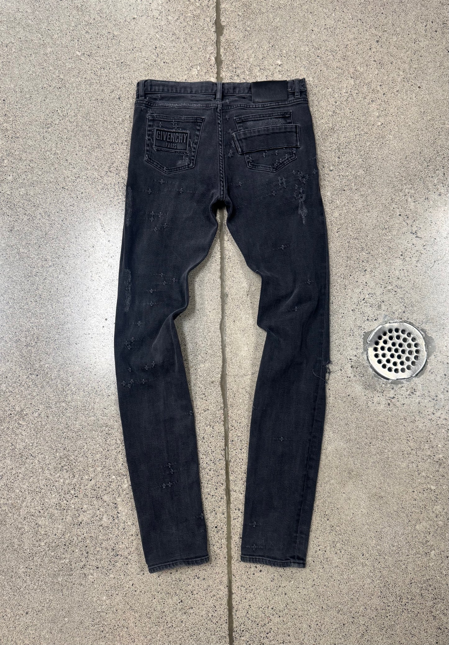 Givenchy ‘Thrash Distressed’ Black Skinny Jeans