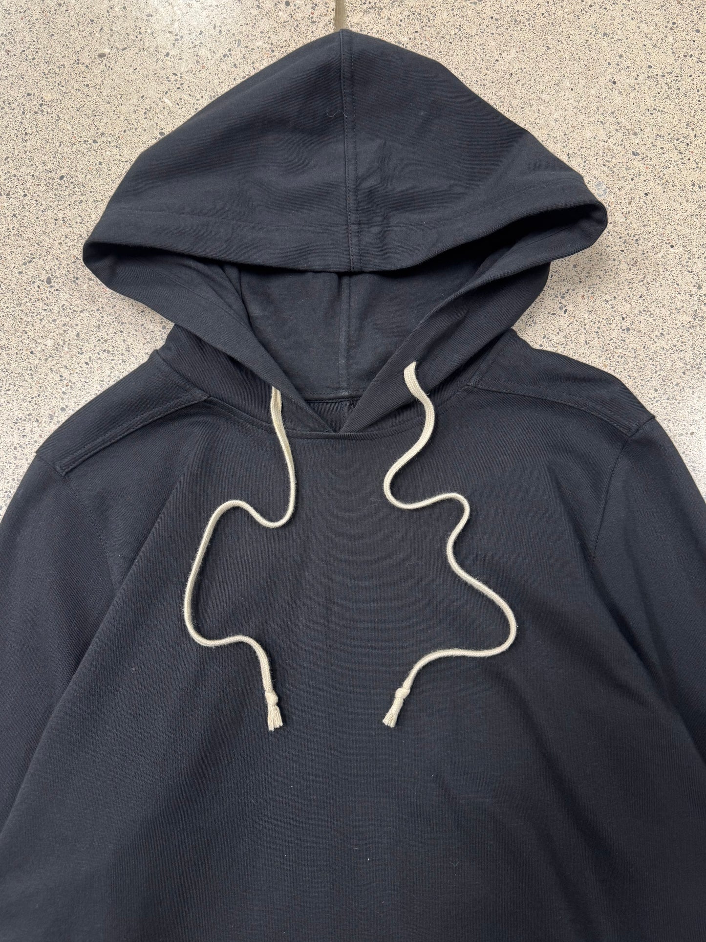 AW2021 Rick Owens ‘Gethsemane’ Black Pullover Hoodie