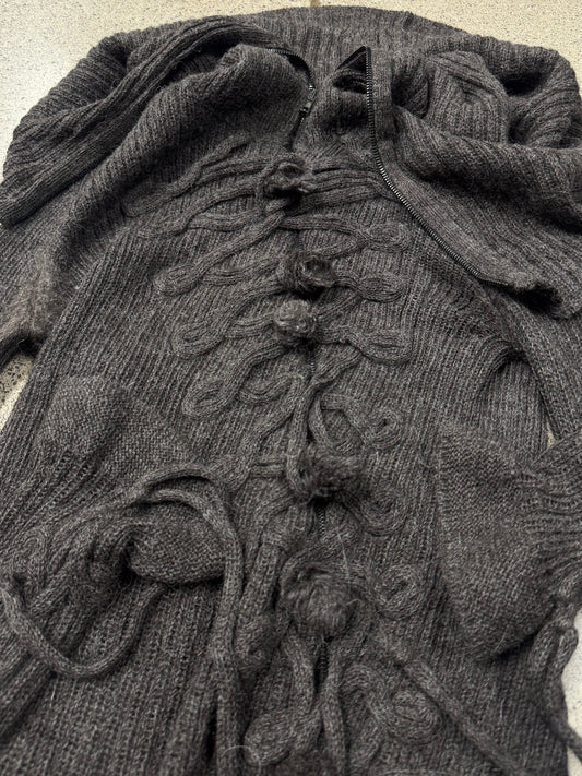 Vintage Jean Paul Gaultier ‘Chinoiserie’ Asymmetric Zip Knit Sweater