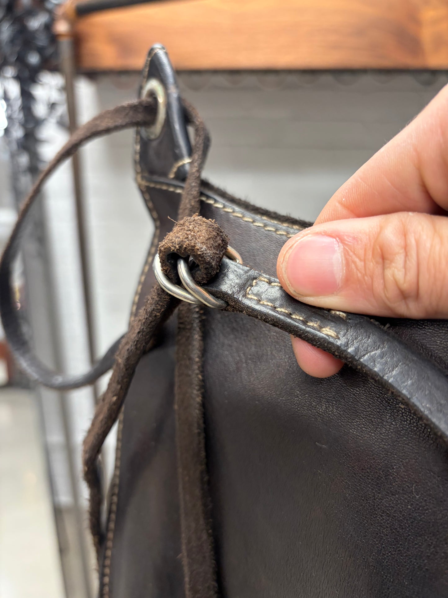 Guidi ‘Full Grain’ Brown Horse Leather Shoulder/Crossbody Bag