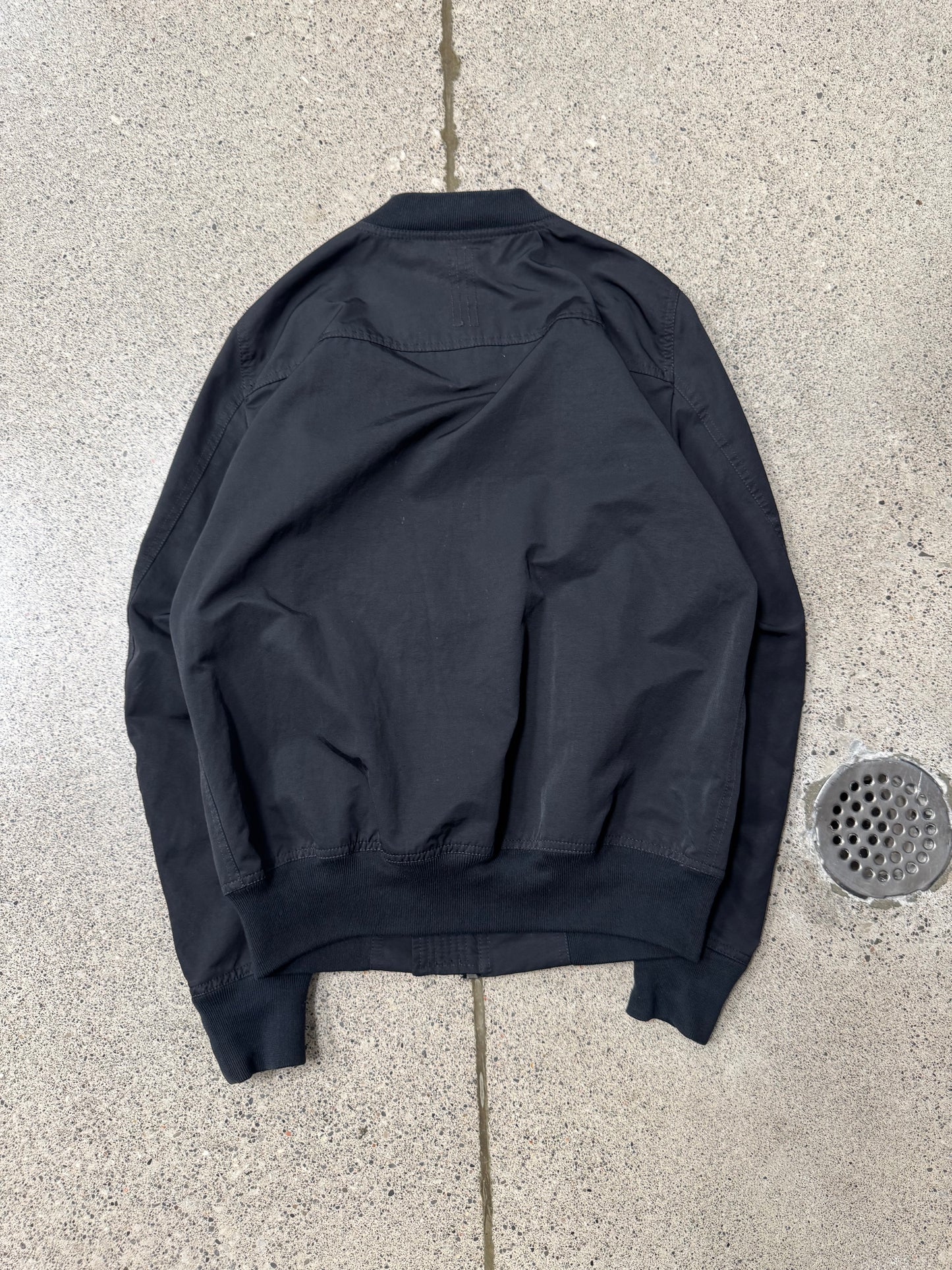 SS2011 Rick Owens ‘Anthem’ Patched Denim Flight Bomber Jacket