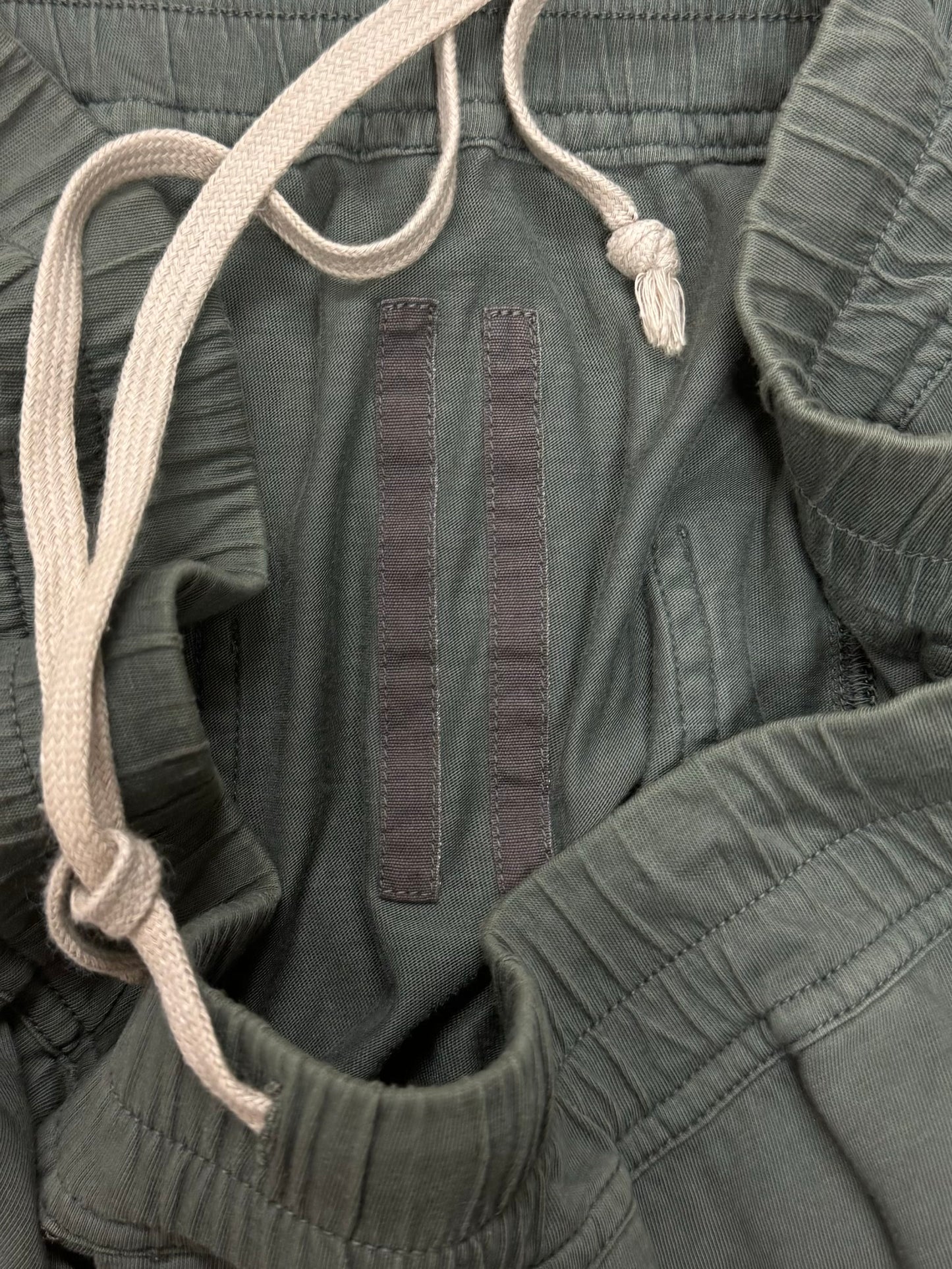 AW2013 Rick Owens ‘Jade’ Green Drop Crotch Pod Shorts