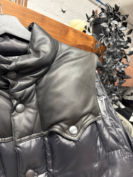 AW2007 Number (N)ine ‘Love God Murder’ Leather/Down Fill Vest