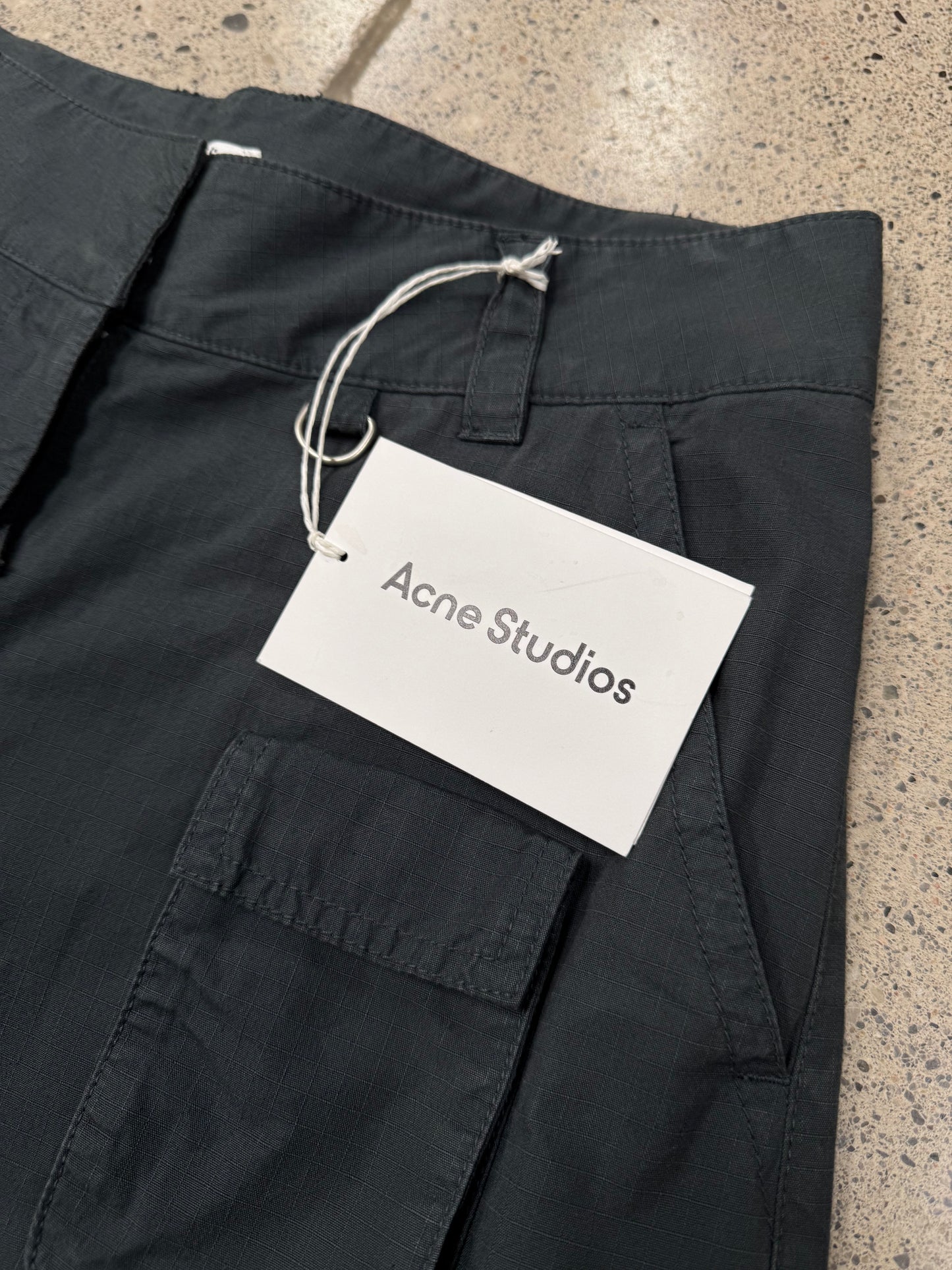 Acne Studios ‘Patessa’ Black Rip-Stop Cargo Pants