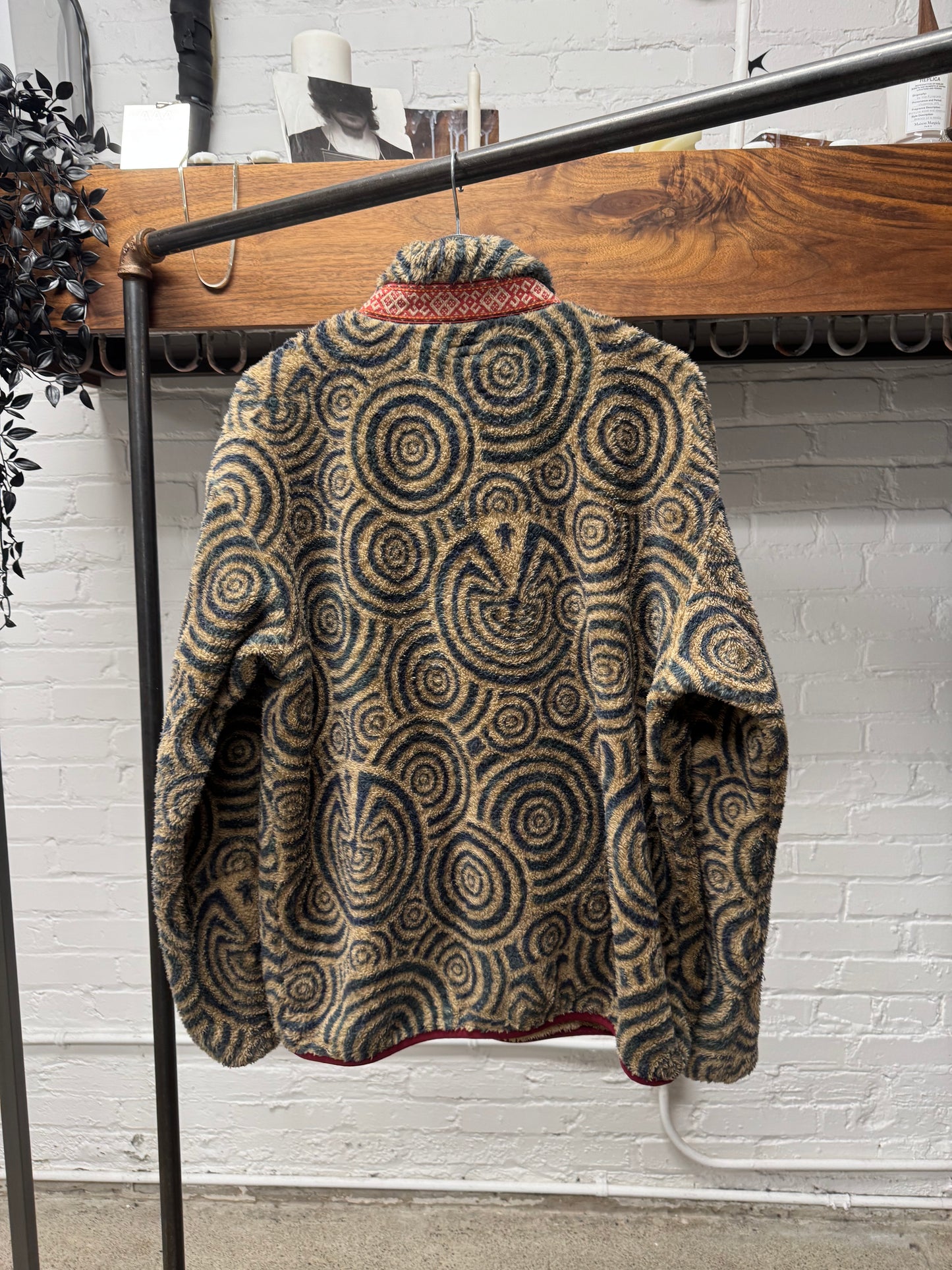 Kapital ‘Maze’ Full Print Fleece Zip-Up Jacket