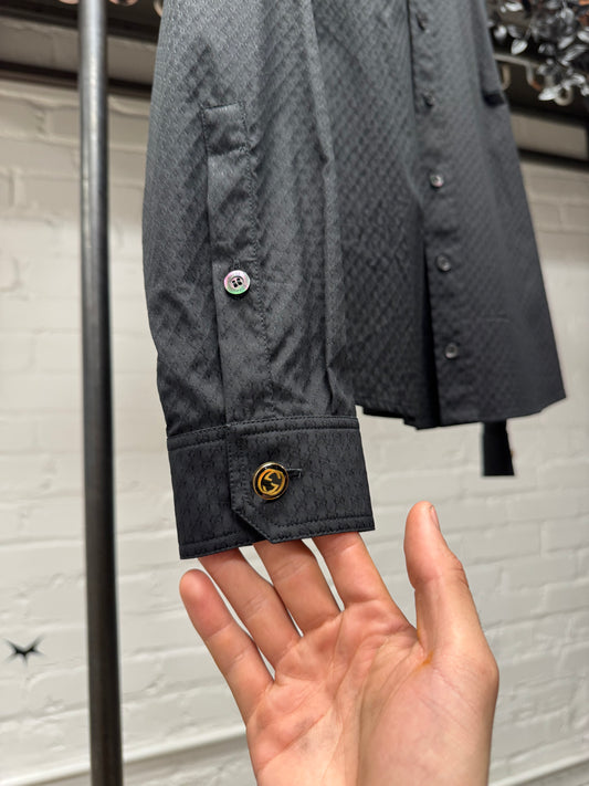 SS2009 Gucci ‘Micro Monogram’ Black Button Up Shirt