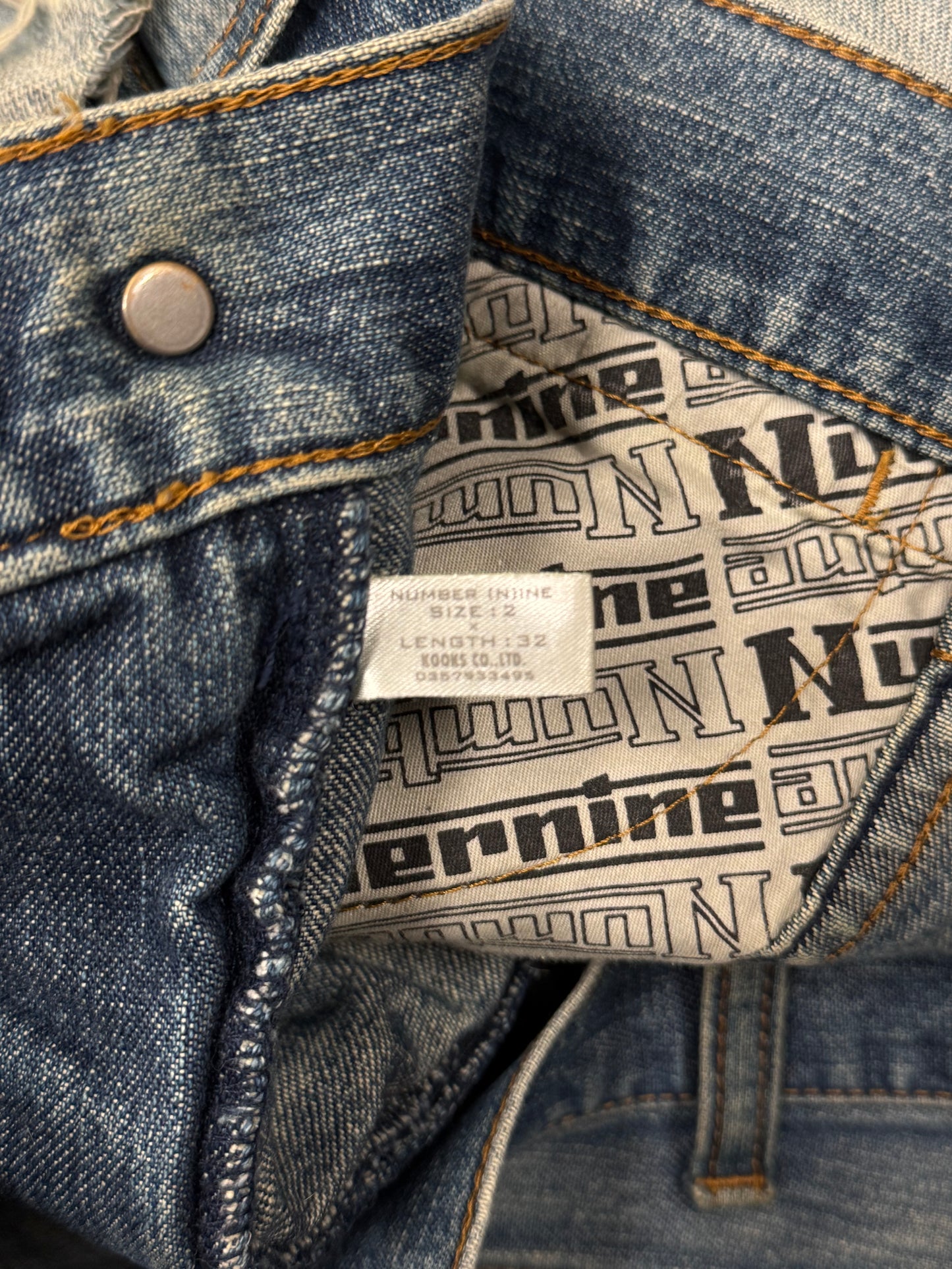 SS2002 Number (N)ine ‘Modern Age’ Distressed Blue Patchwork Denim