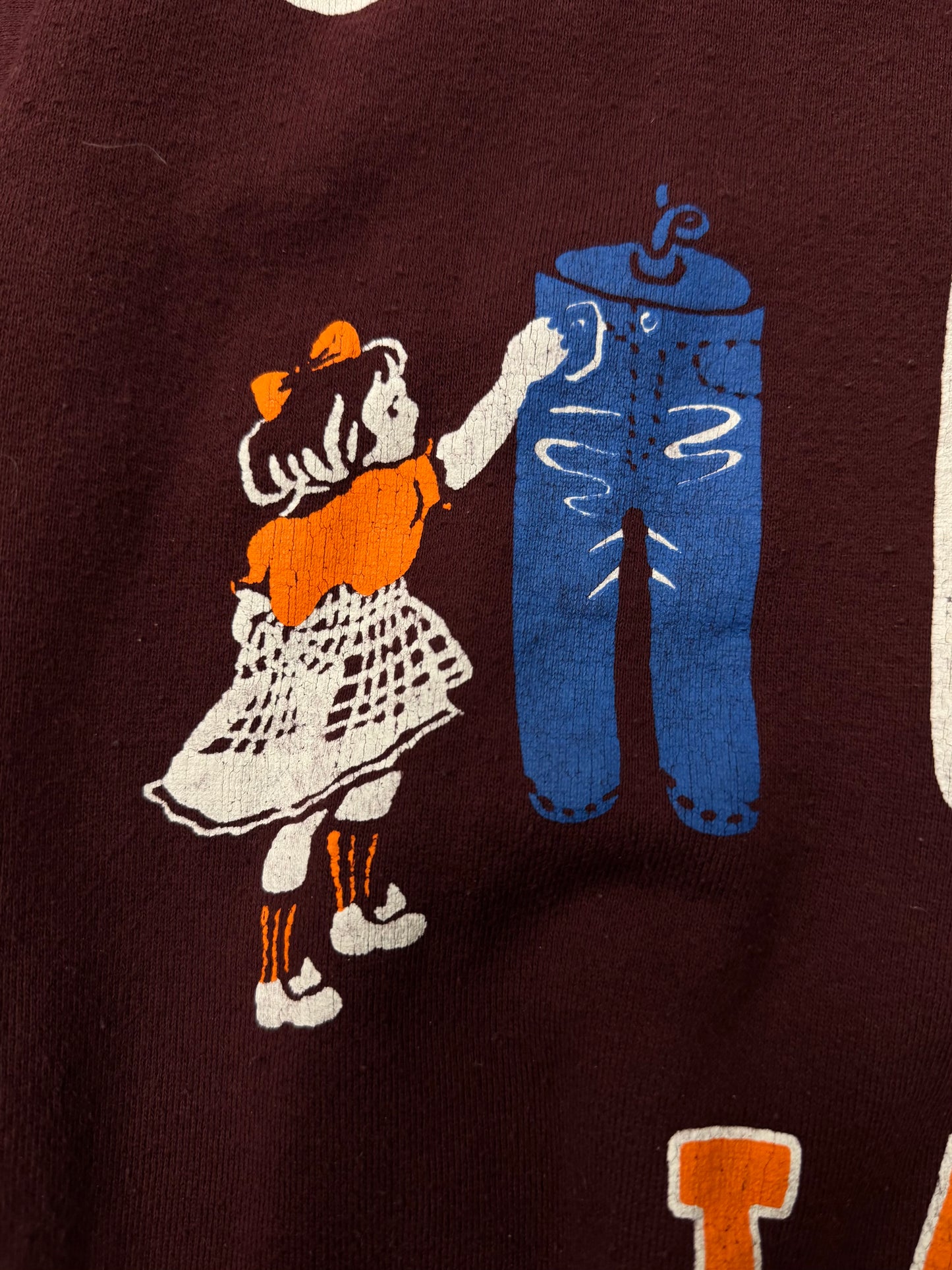 Kapital Kountry ‘Varsity’ Maroon/Orange Sweatshirt