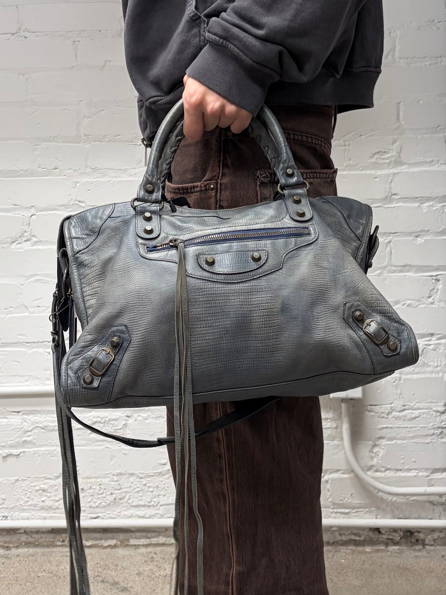 2011 Balenciaga ‘10 Year Anniversary’ Lizard Leather ‘City’ Bag