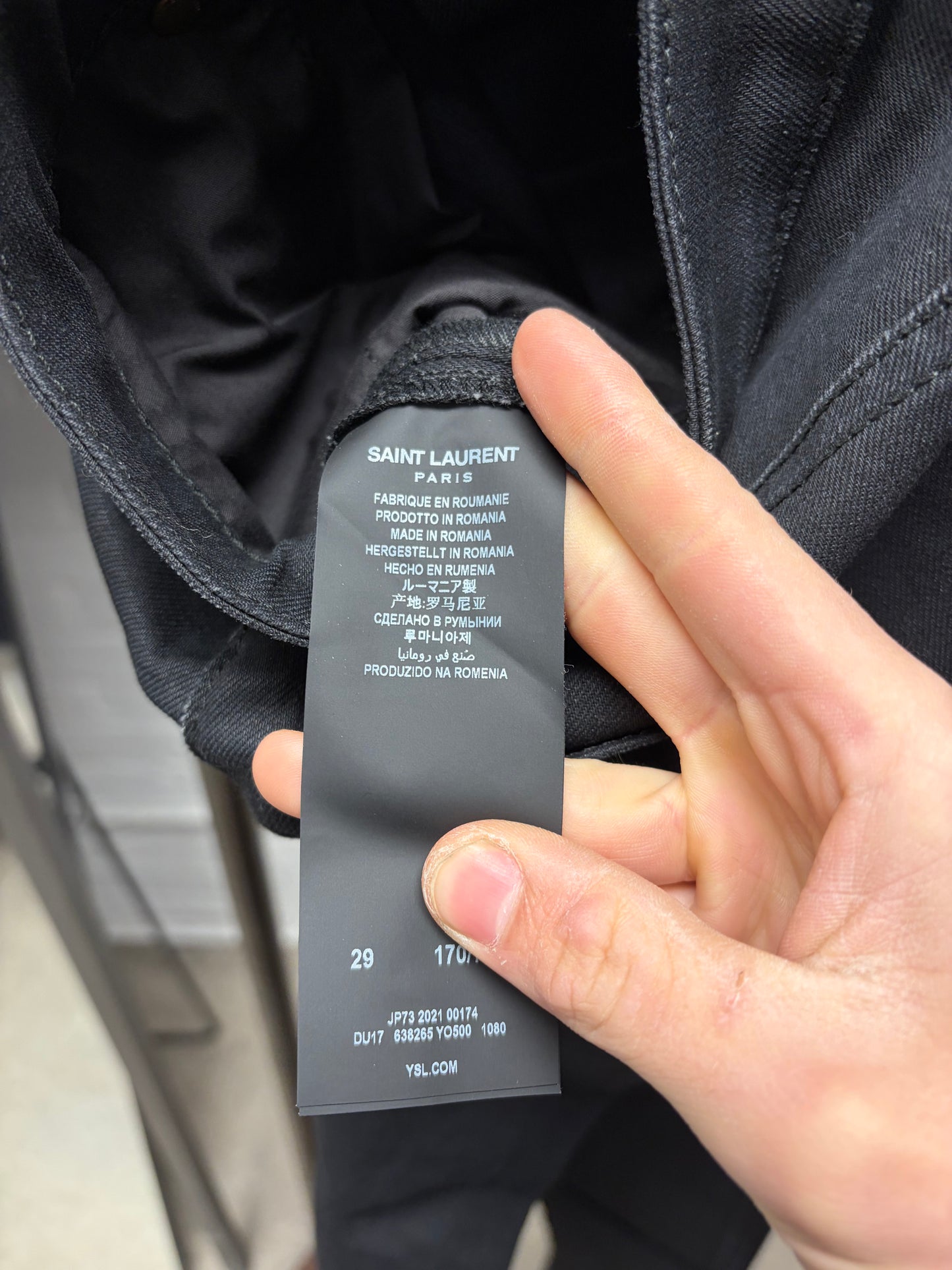 2021 Saint Laurent ‘D05’ Black Skinny Jeans