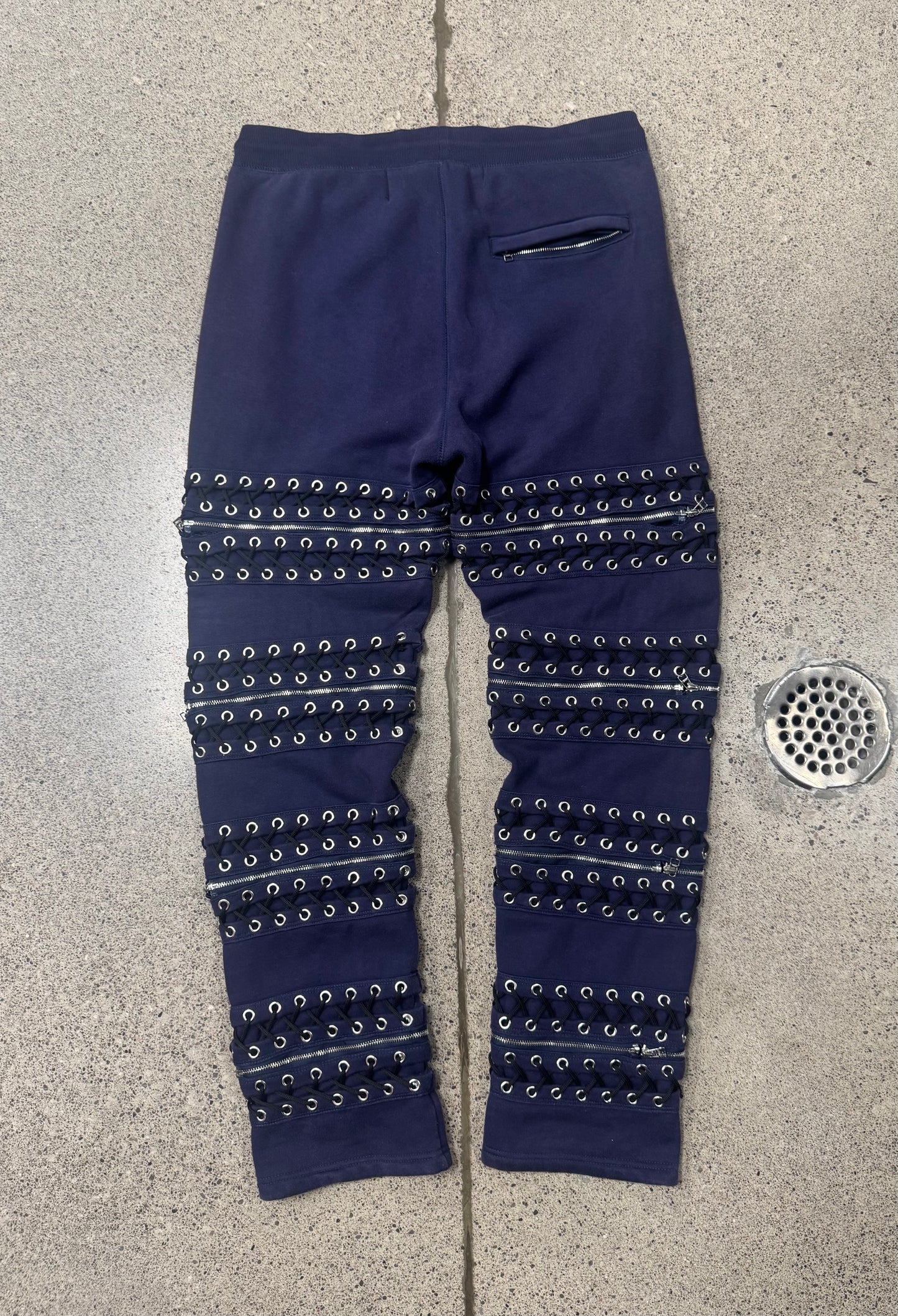 AW2014 Hood by Air ‘Zipper & Lace’ Corset Bondage Sweatpants