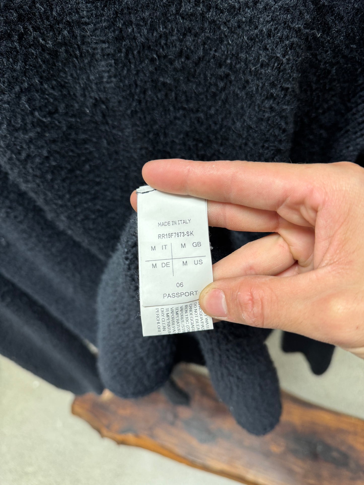 AW2015 Rick Owens ‘Sphinx’ Passport Oversized Wool Knit Sweater