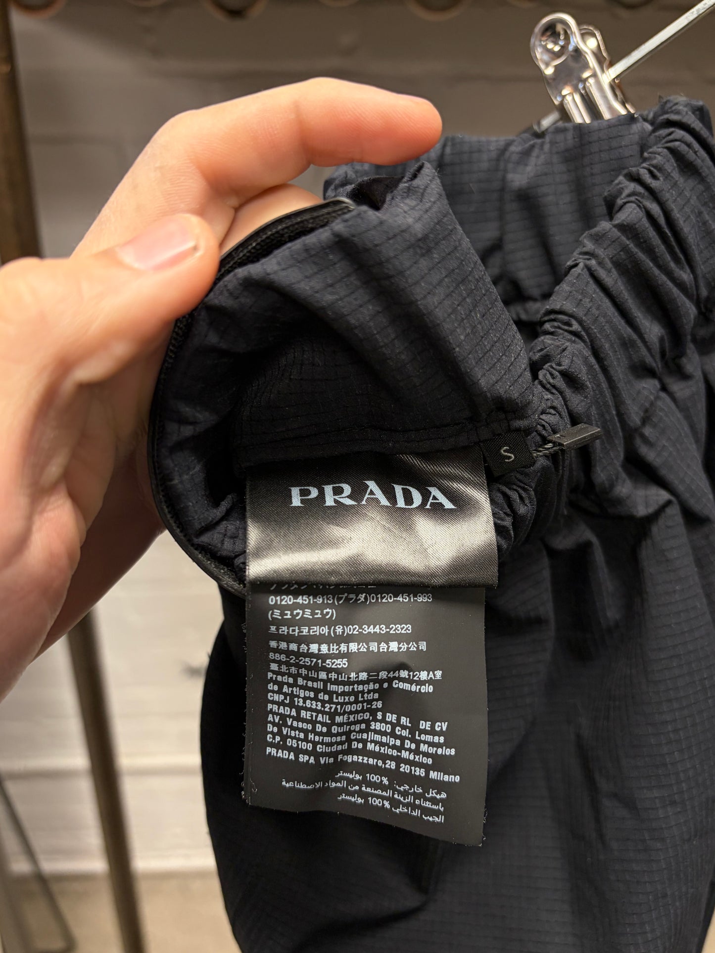 Prada Sport Elasticated Waistband Black Nylon Ski Pants