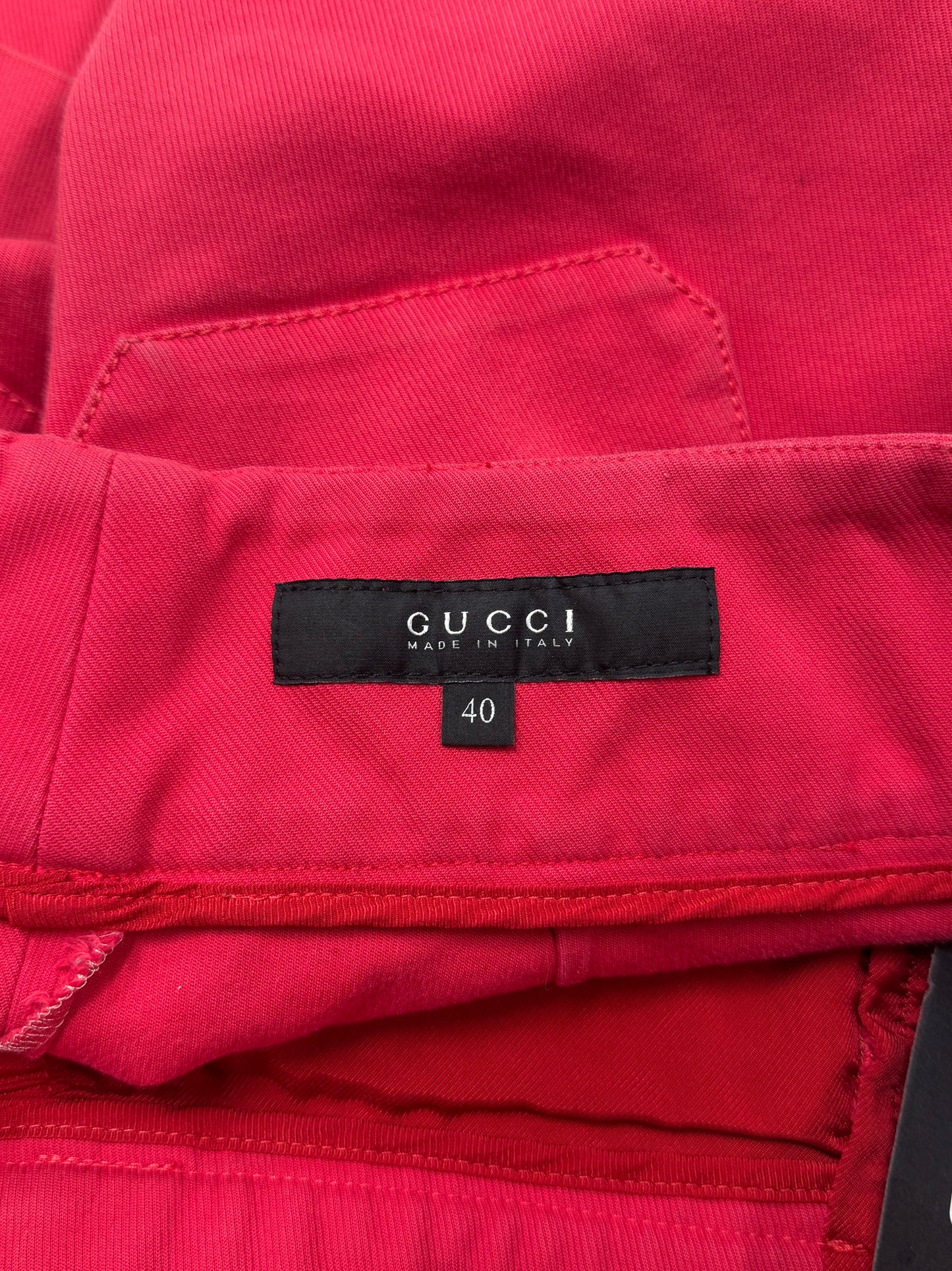 SS2009 Gucci Red Denim Mini Shorts