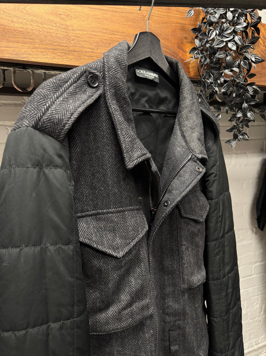 2000s Dolce & Gabbana Wool/Down Fill Hybrid ‘Hunting’ Jacket