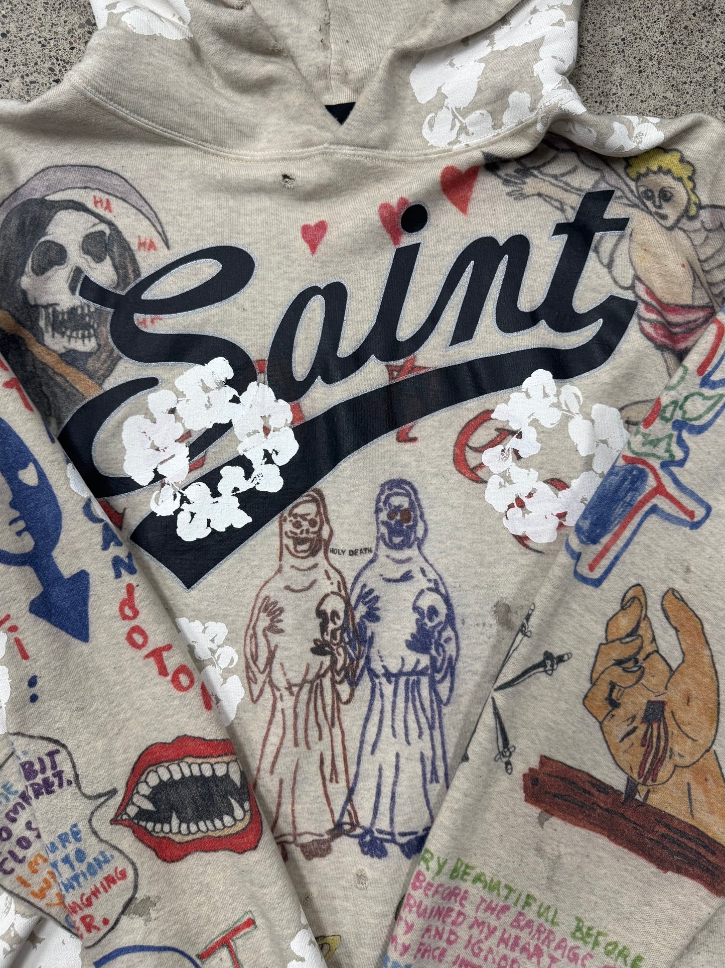 Saint Michael x Denim Tears ‘Dr. Woo’ Tattoo Graphic Hoodie