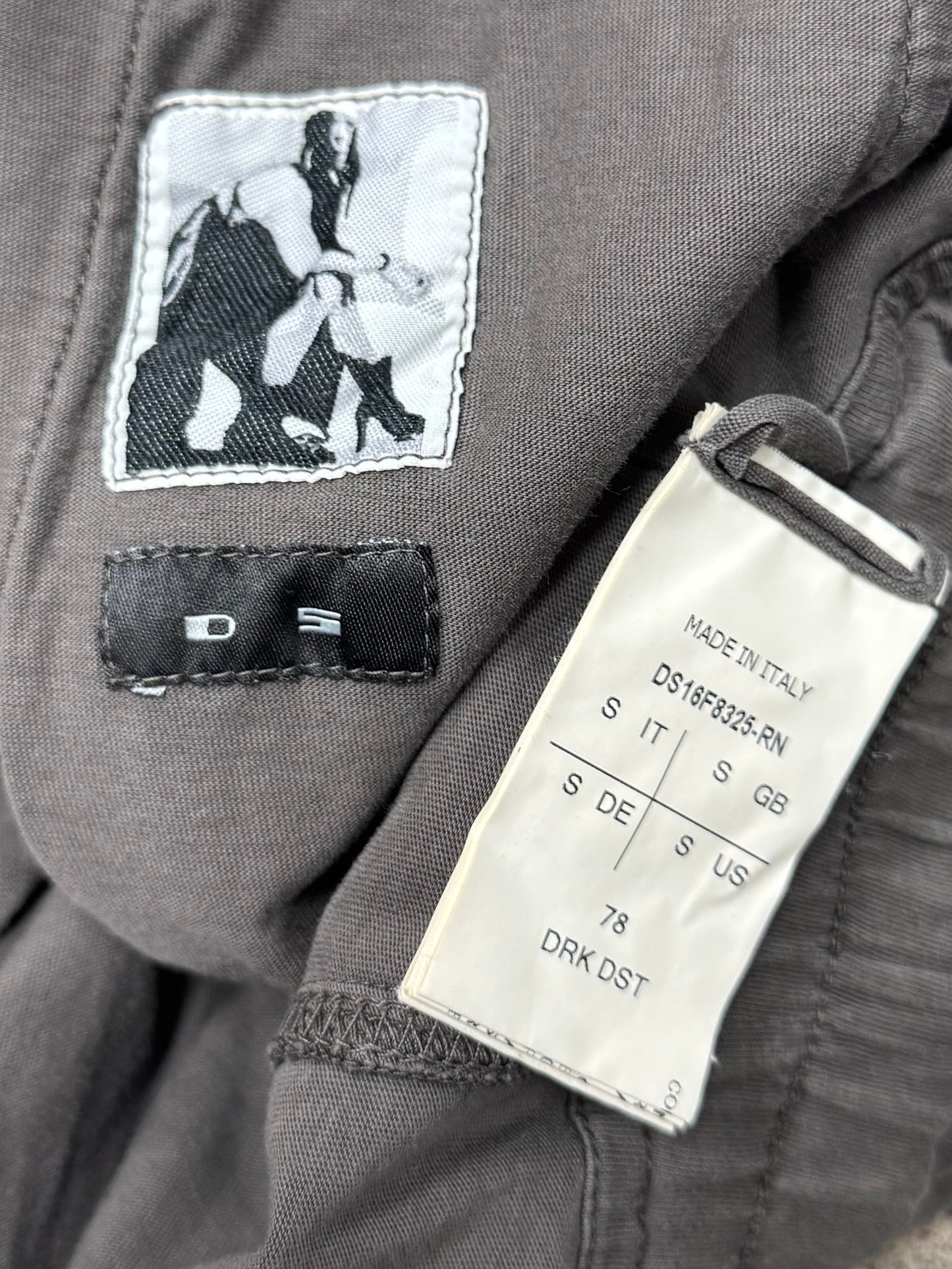 2000s Rick Owens ‘Dark Dust’ O&M Era Drop Crotch Pod Shorts