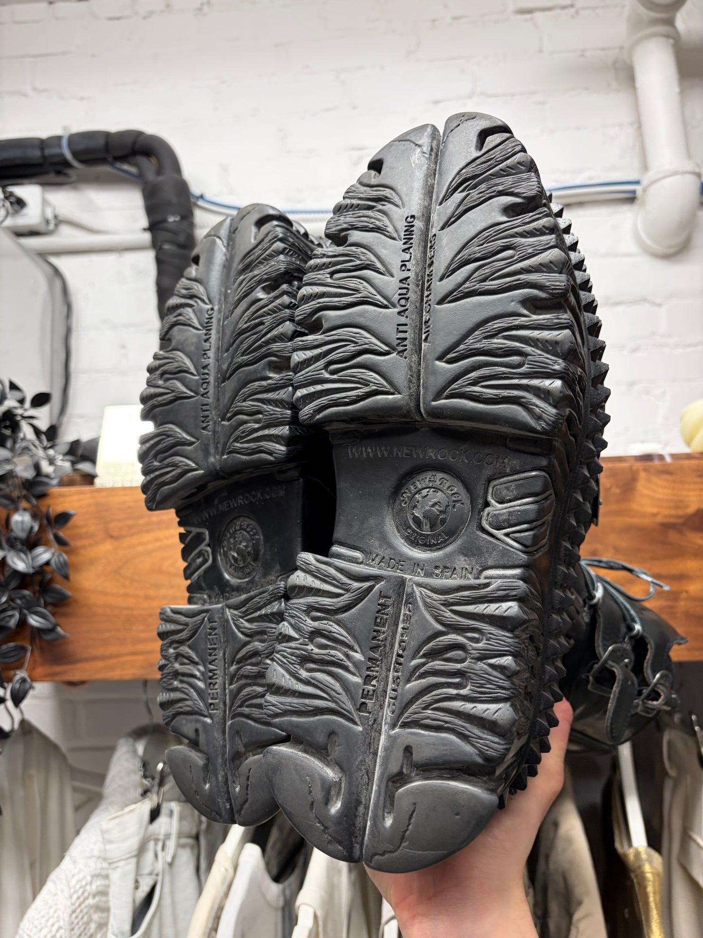 Vetements x New Rock ‘Tower’ Flame Platform Leather Boots