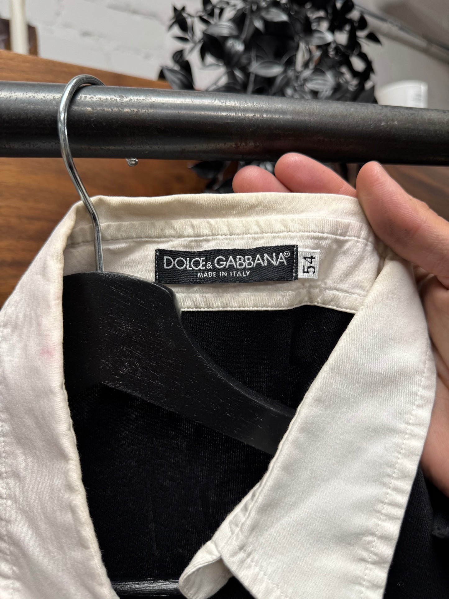 2000s Dolce & Gabbana ‘Contrast Collar’ 1/2 Button Polo