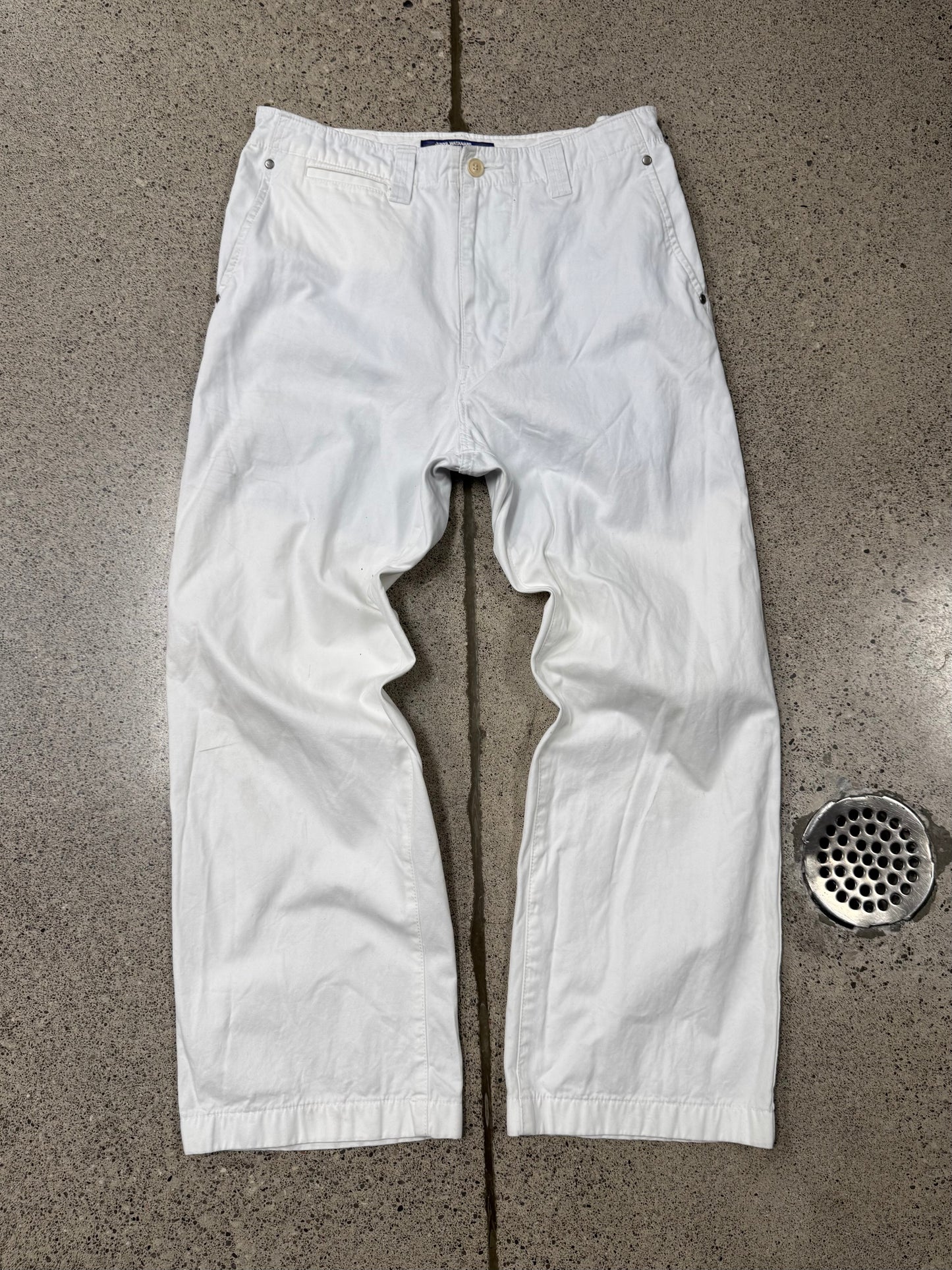 SS2013 Junya Watanabe White Wide Leg Pants