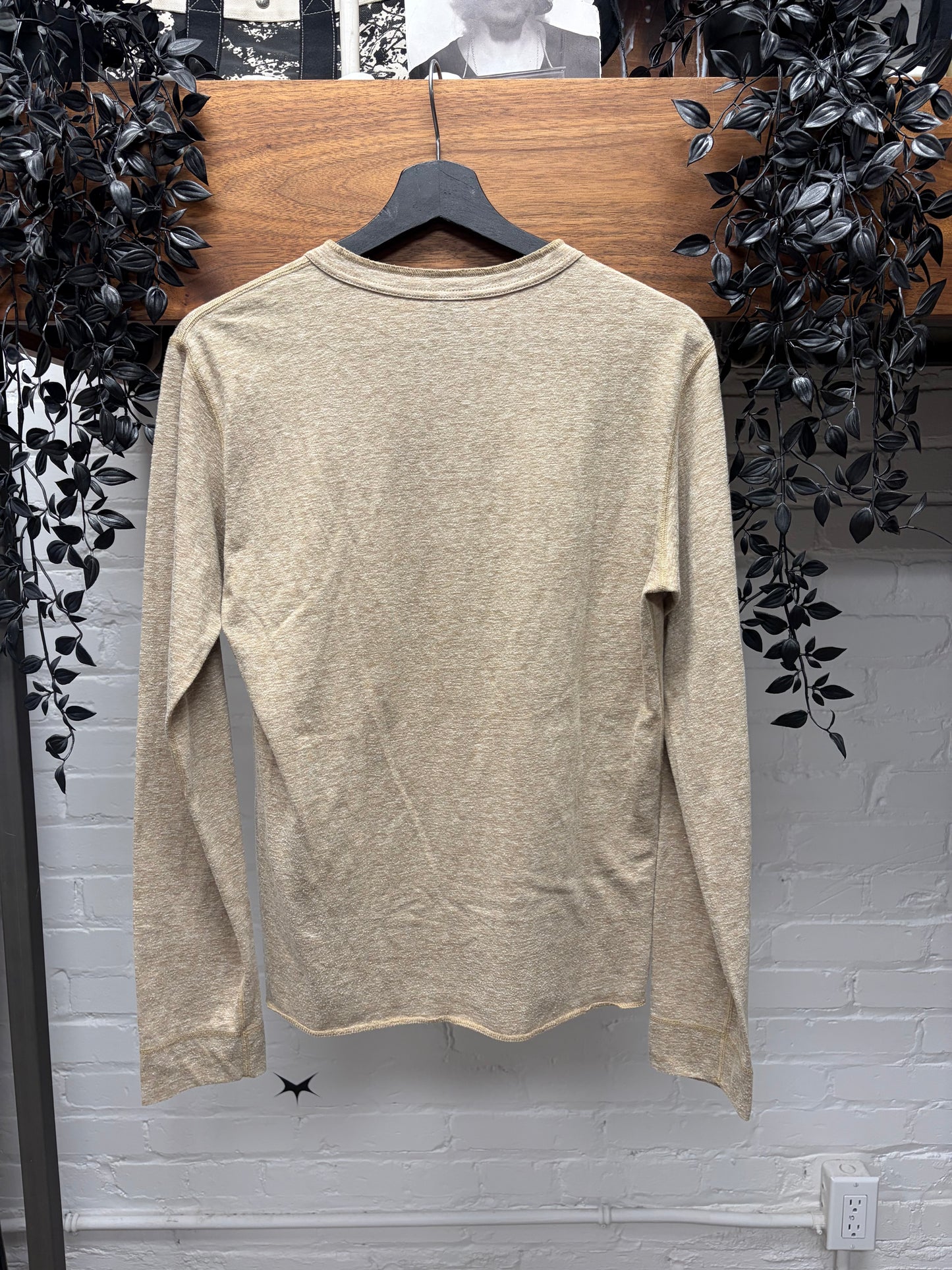 OG Number (N)ine ‘Oatmeal’ Henley Thermal Long Sleeve Shirt
