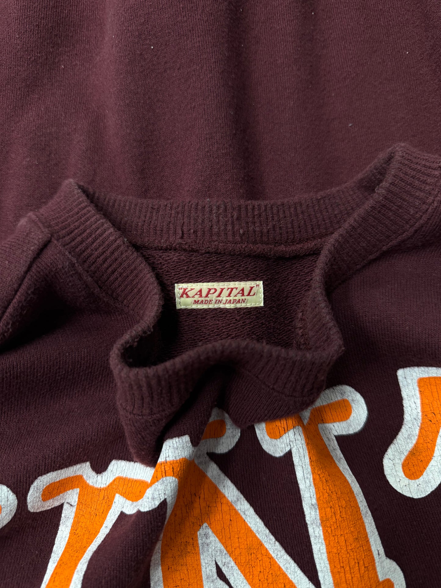 Kapital Kountry ‘Varsity’ Maroon/Orange Sweatshirt
