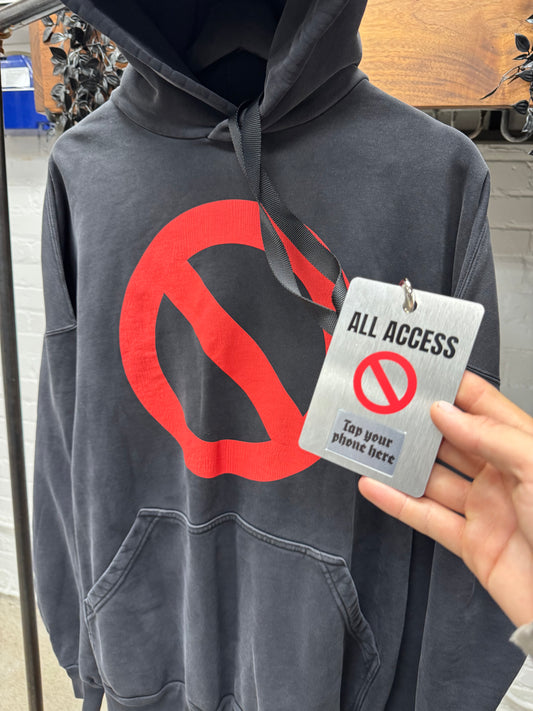 SS2024 Balenciaga Music ‘BFRND’ Black Distressed Pullover Hoodie