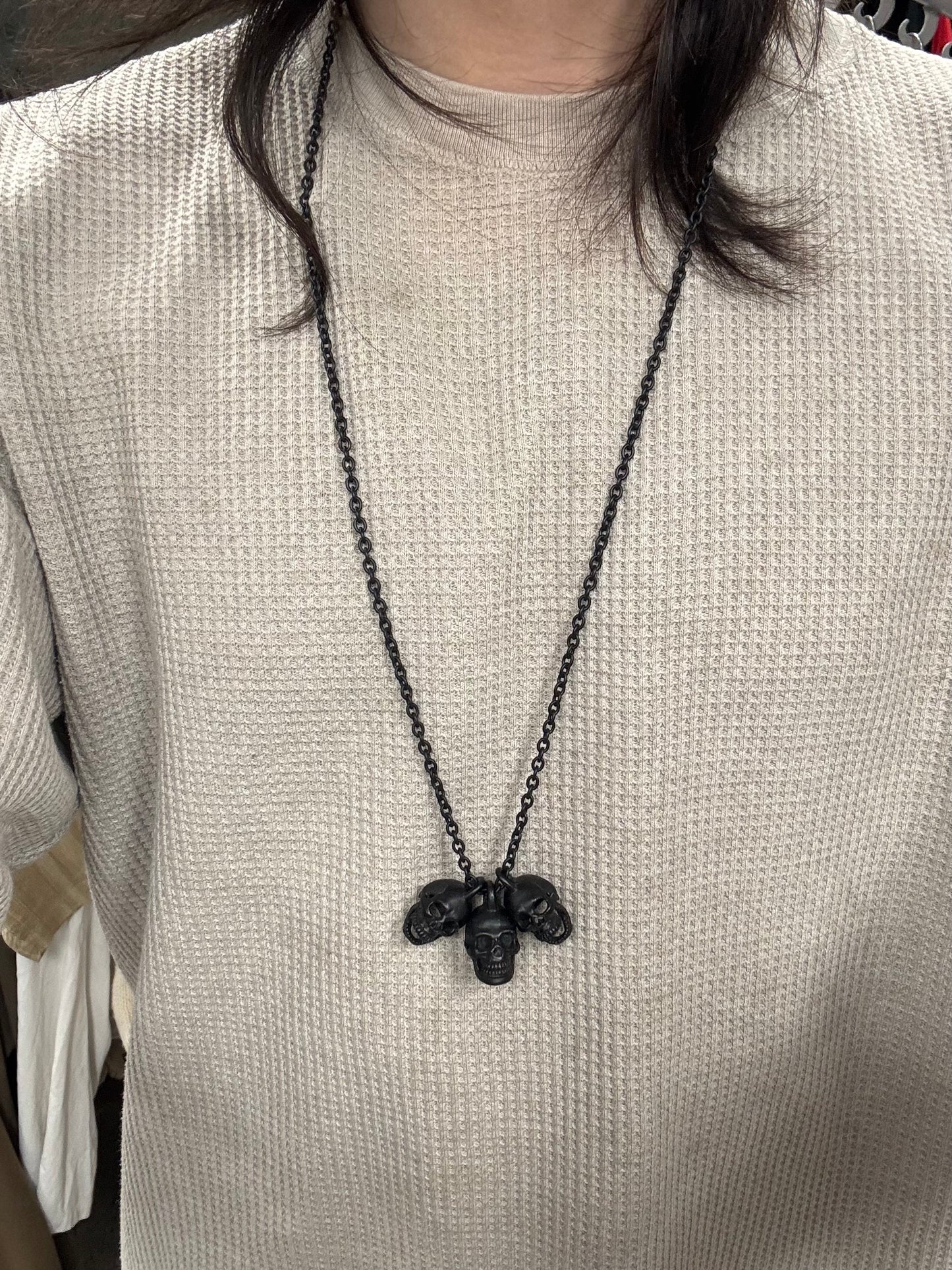 SS2006 Number (N)ine ‘Welcome to the Shadows’ Triple Skull Necklace