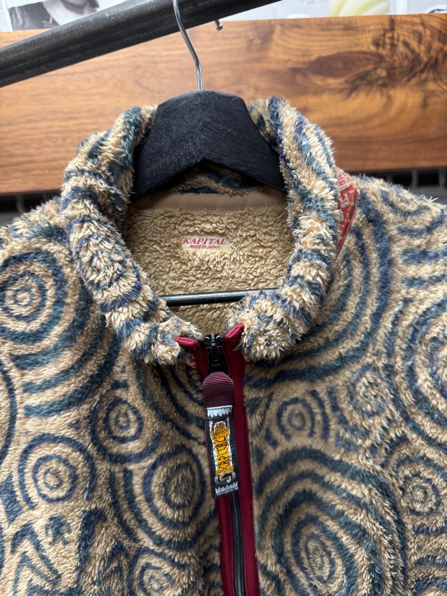 Kapital ‘Maze’ Full Print Fleece Zip-Up Jacket