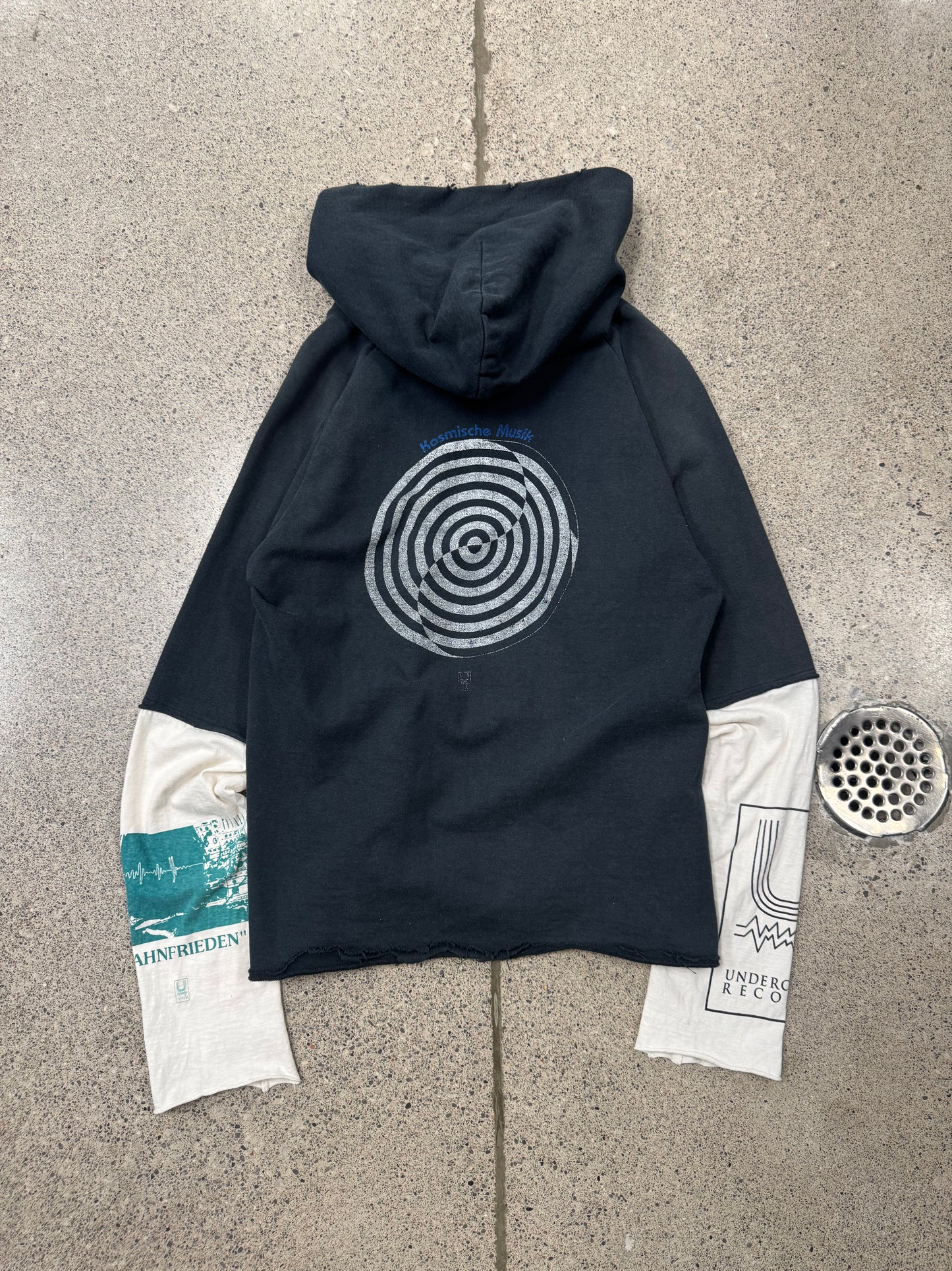 SS2006 Undercover ‘Klaus’ Thrash Distressed Hybrid Hoodie