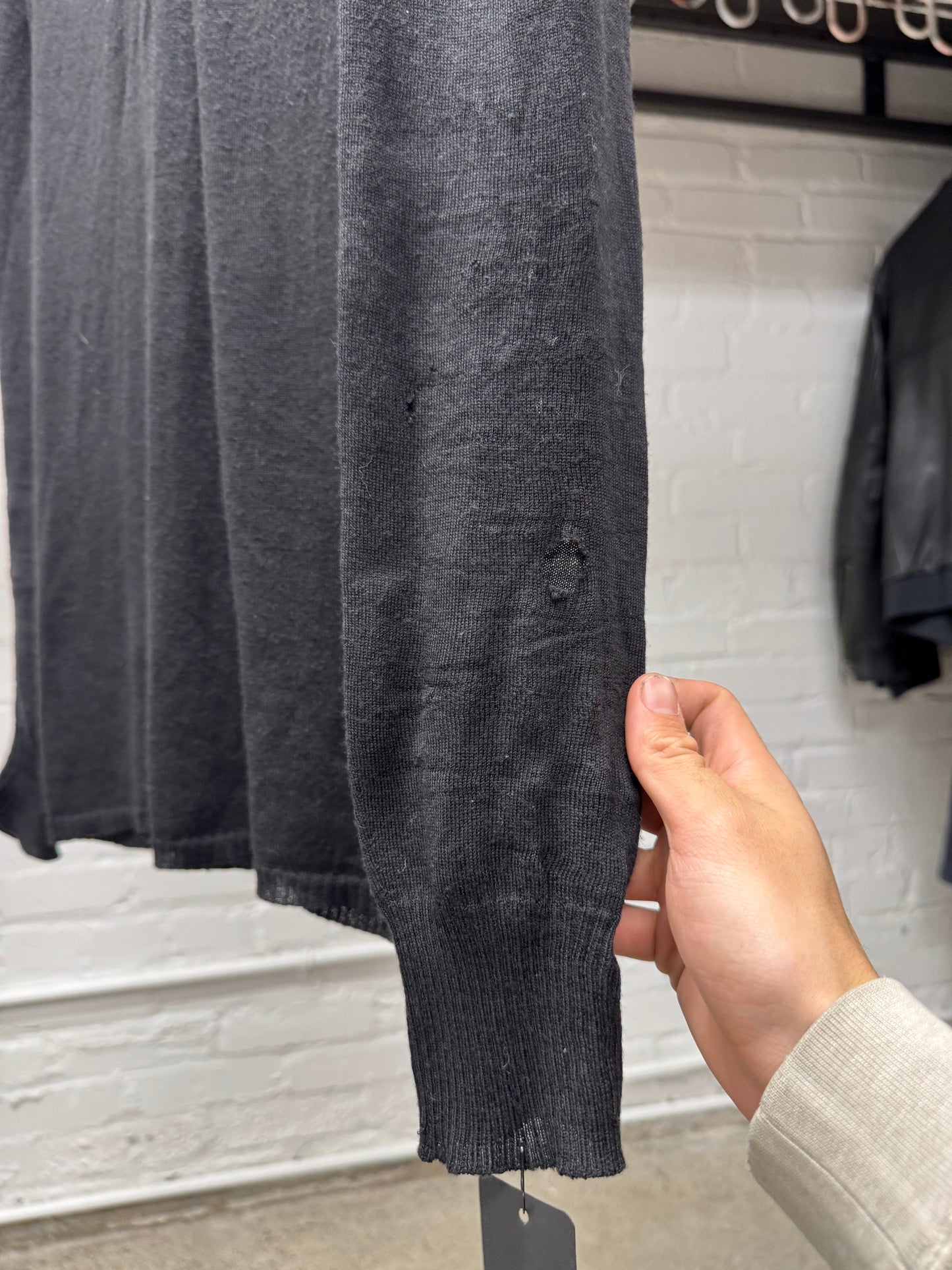 SS2015 Rick Owens ‘Faun’ Black Cashmere Hoodie