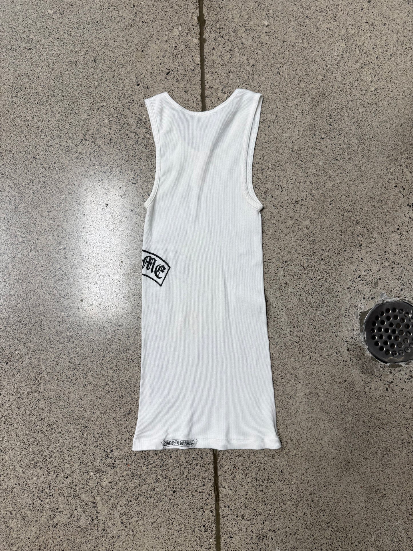 Vintage Chrome Hearts ‘T-Bar’ Cross Logo Ribbed Tank Top