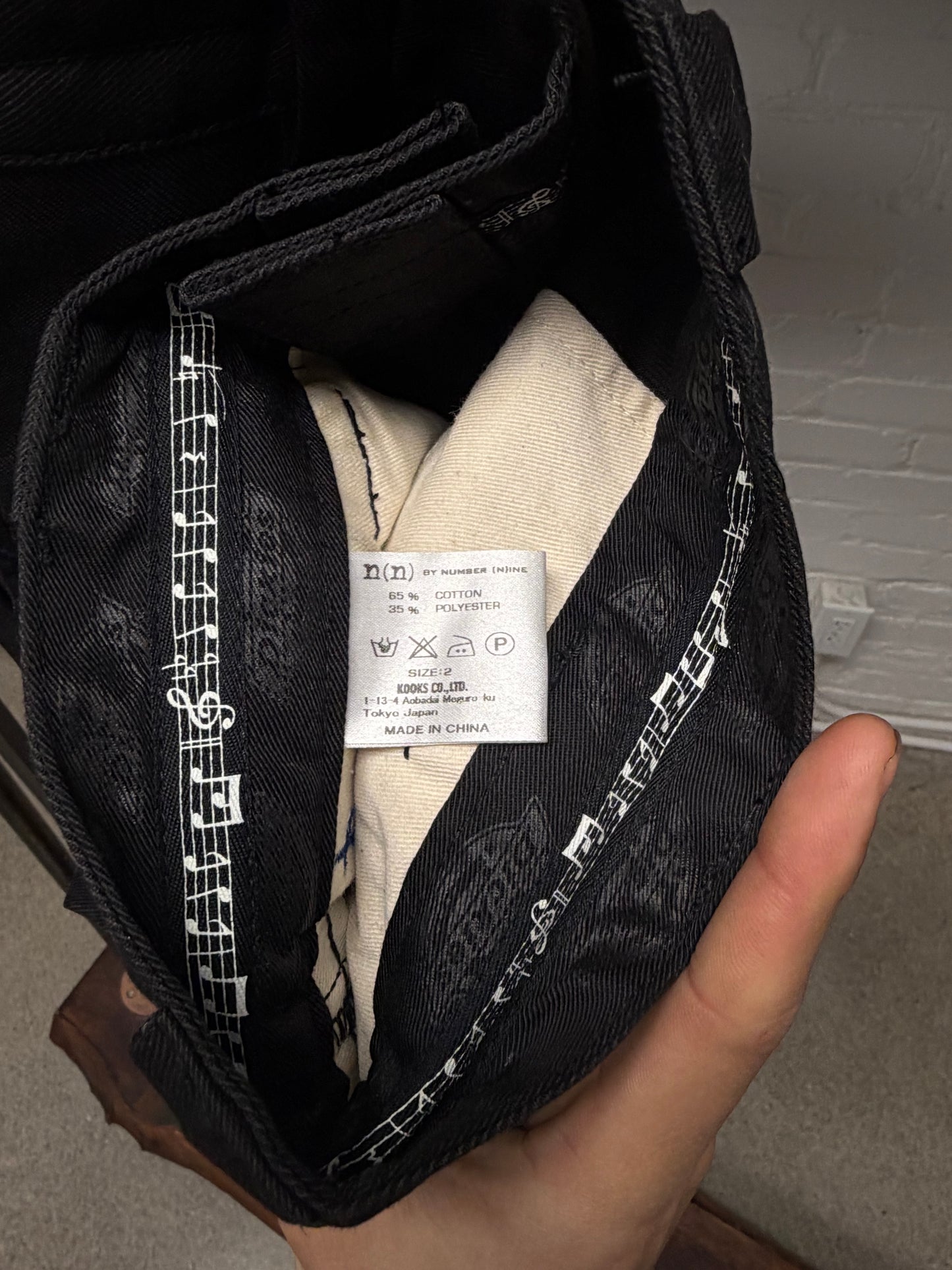 Number (N)ine x Dickies Classic Black Work Pants