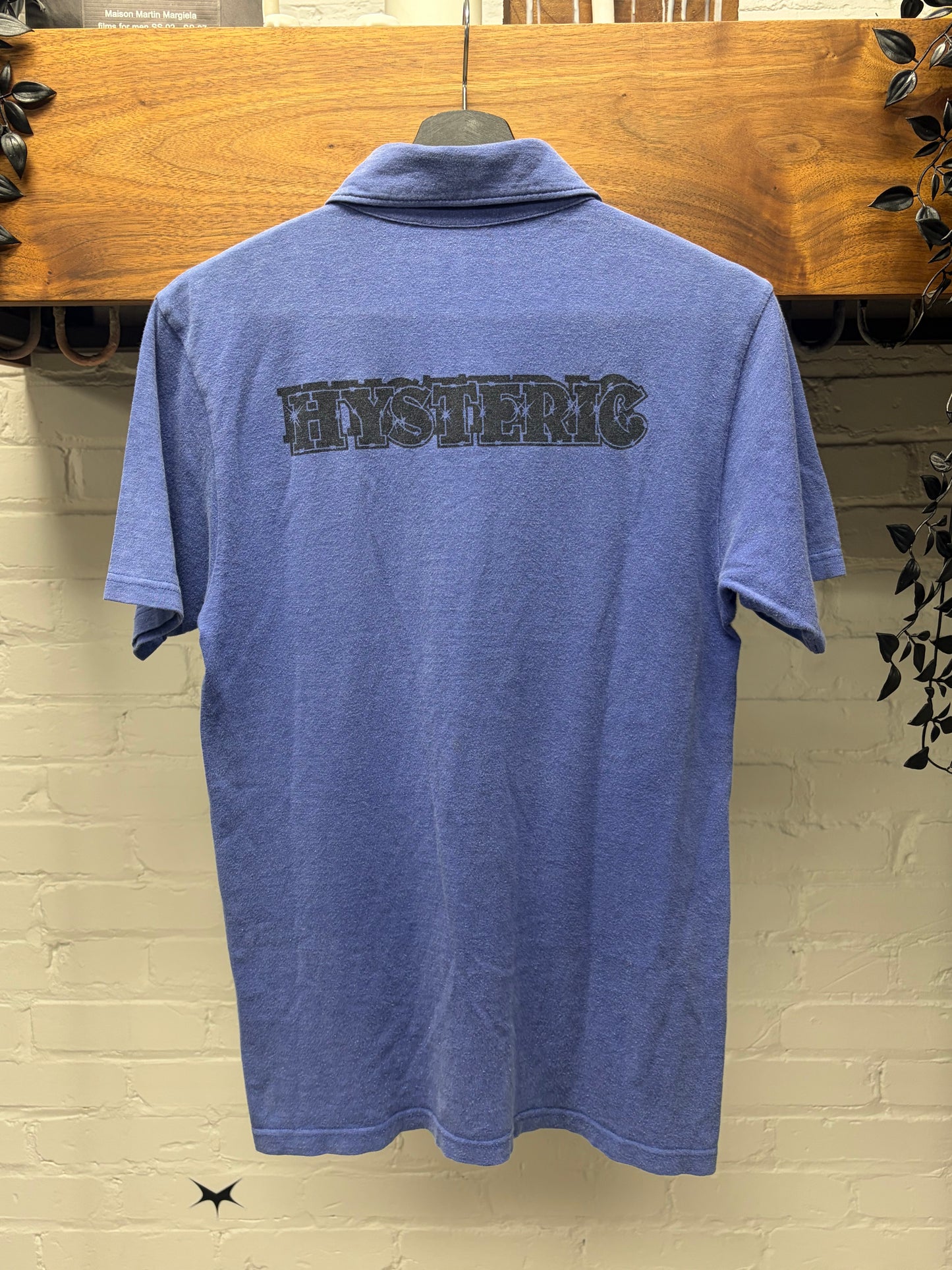 Vintage Hysteric Glamour ‘Jukebox From Hell’ Blue Skull Graphic Polo