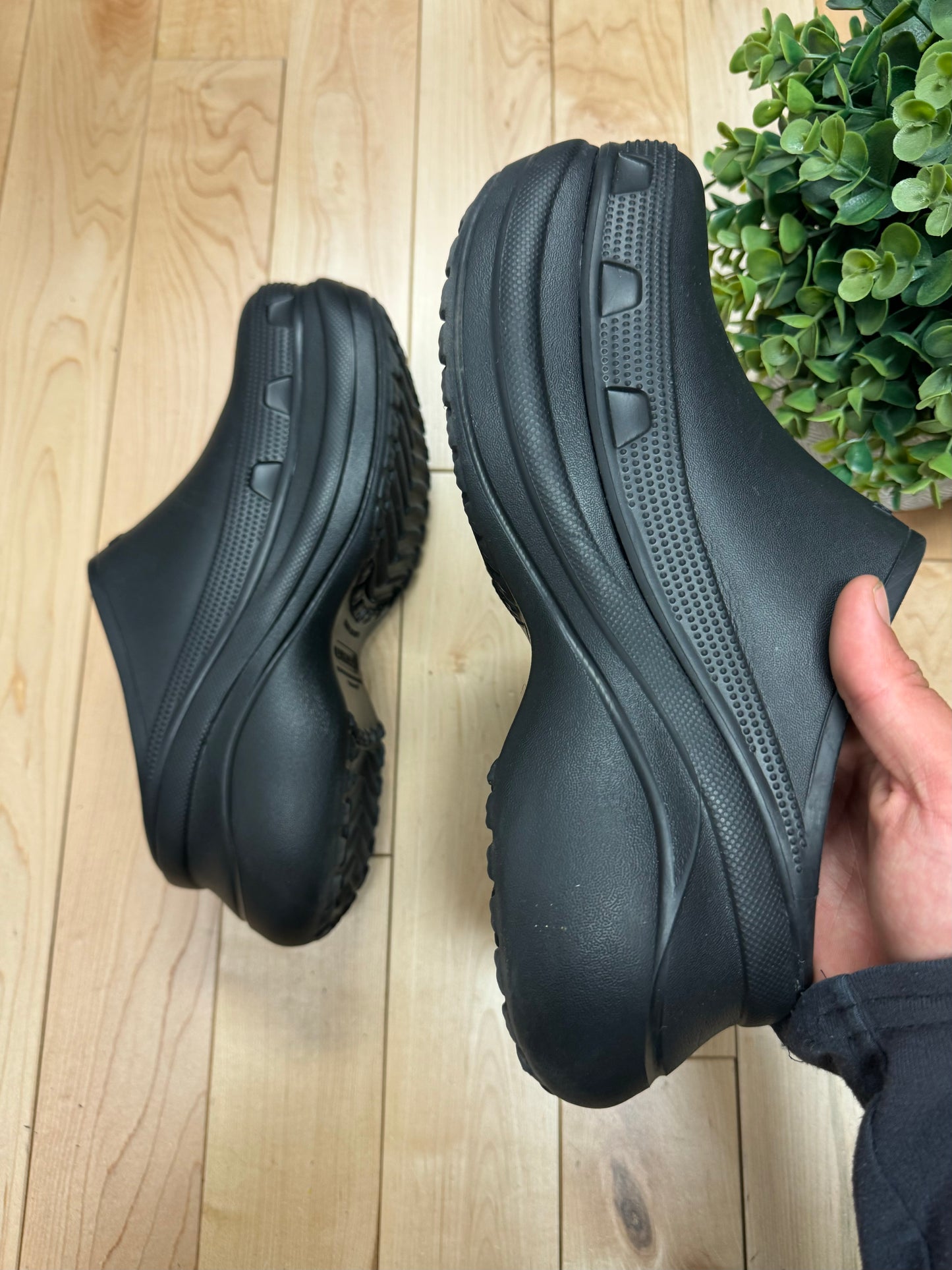 Balenciaga x Crocs Black Platform Mules