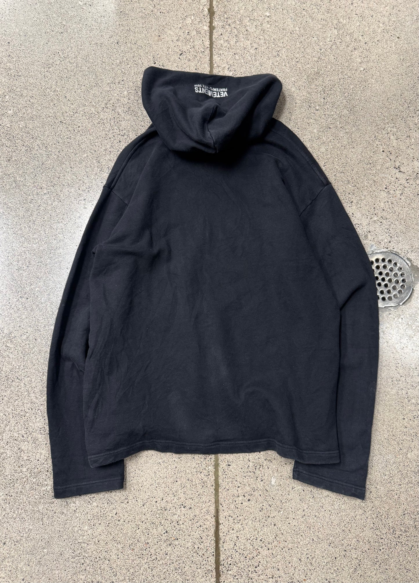 SS2018 Vetements ‘Weltschmerz’ Zurich Jersey Cotton Hoodie