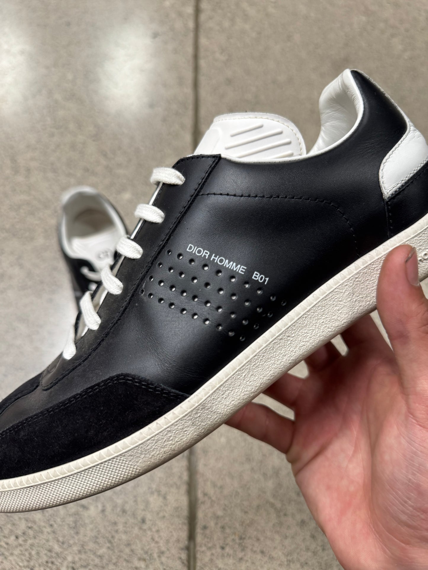 Dior Homme B01 Black/White Leather Low Top Sneakers