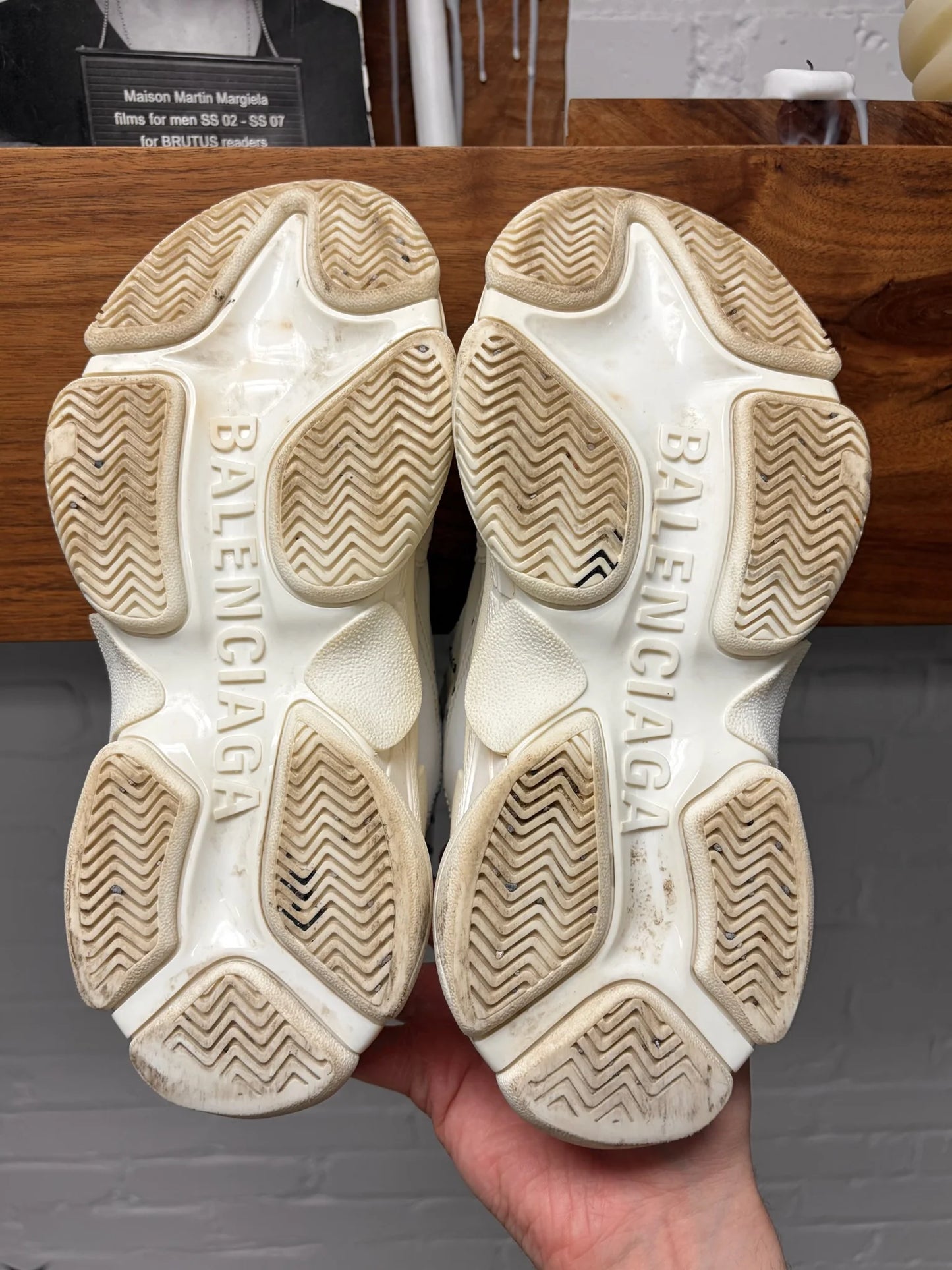 Balenciaga ‘Triple S’ Cream White Low Top Sneakers