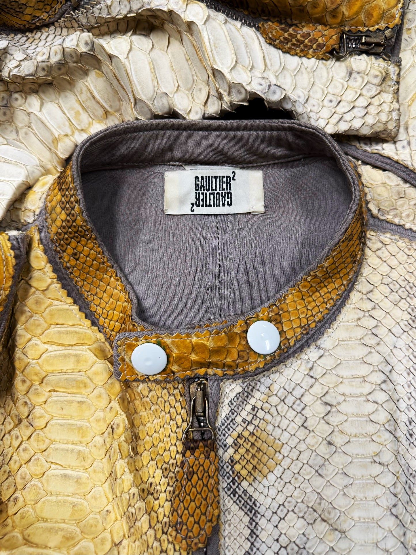 Vintage Jean Paul Gaultier ‘Gaultier²’ Genuine Python Leather Jacket.