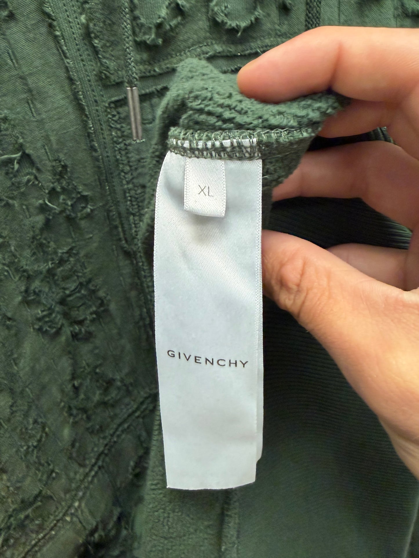 SS2022 Givenchy by Matthew Williams Boro Distressed Patchwork Hoodie