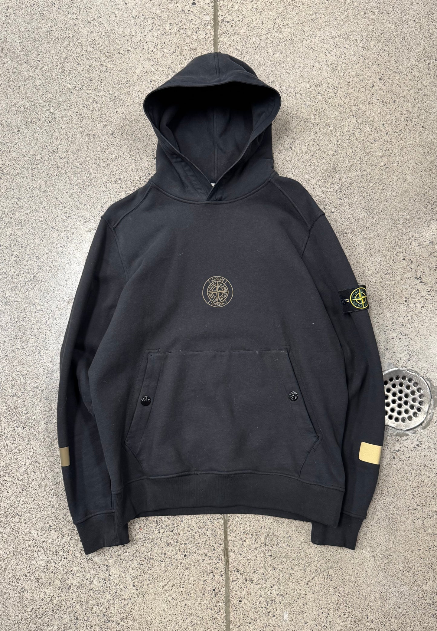 AW2017 Supreme x Stone Island Reflective 3M Pullover Hoodie