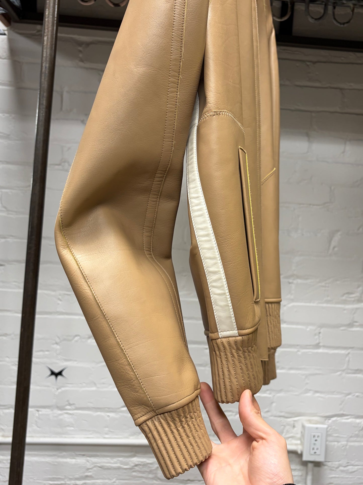 SS2014 Gucci Lambskin Leather ‘Scuba’ Hooded Jacket