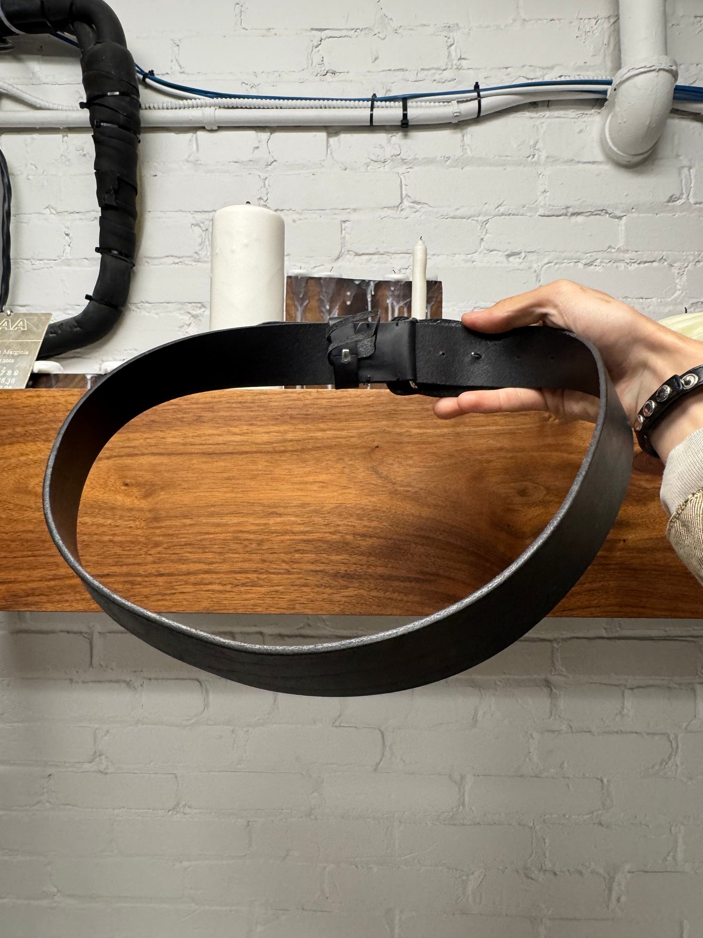 Maison Martin Margiela ‘Faceless’ Black Leather Belt