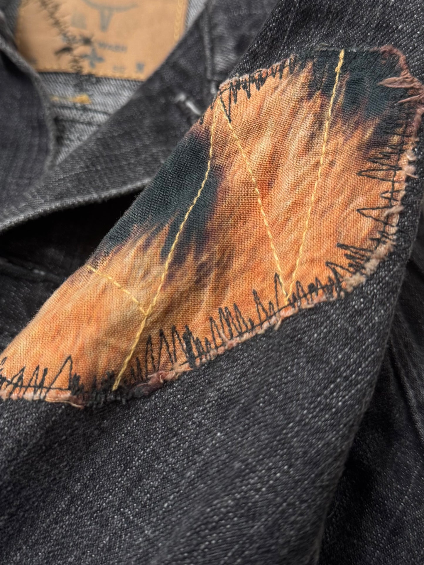 Vintage Yohji Yamamoto ‘Y’s’ x Spotted Horse Leopard Patch Denim Jacket